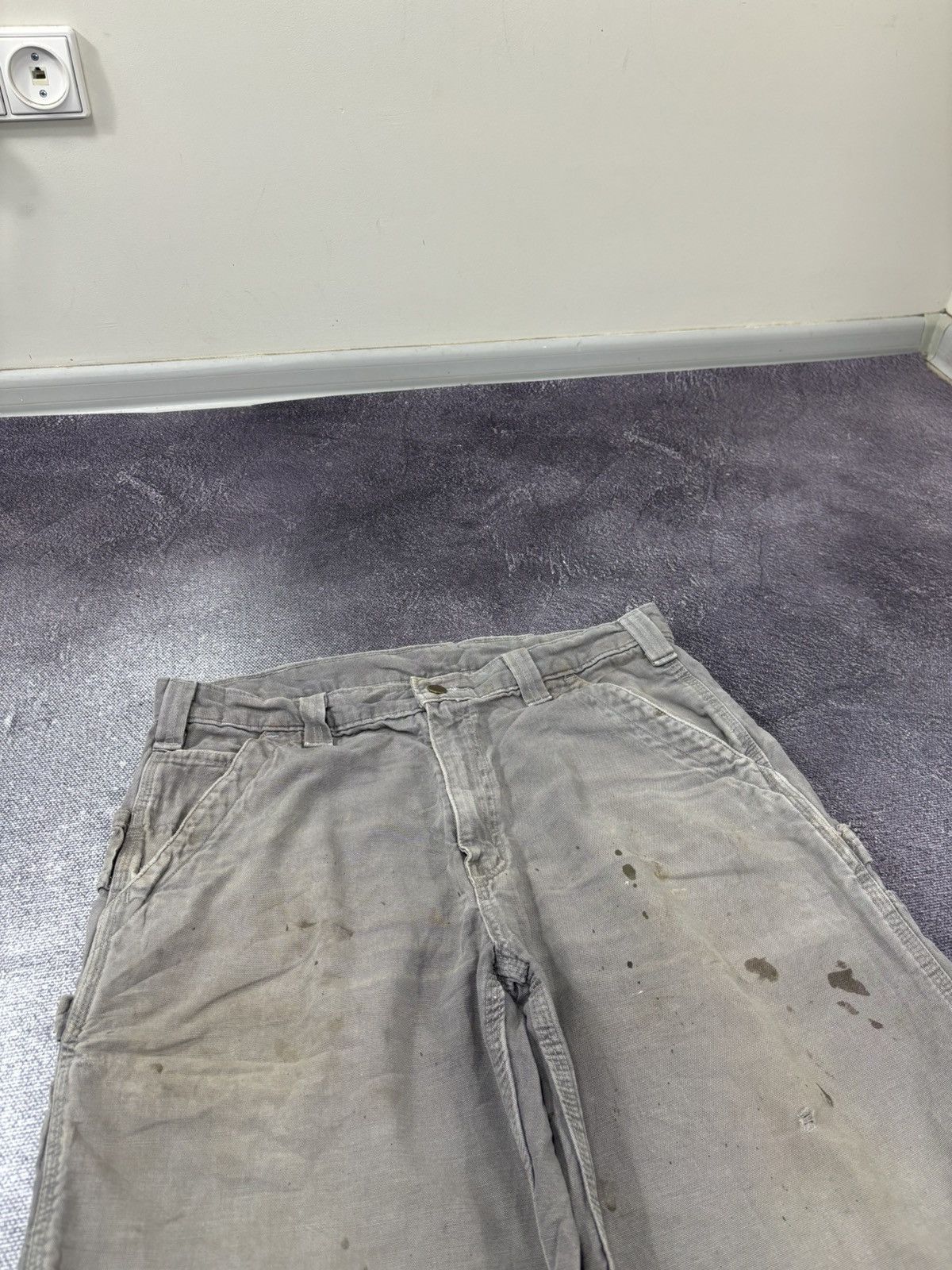 Carhartt Vintage Carhartt Y2K Workwear Grey Hype Skate Baggy Shorts Size US 36 / EU 52 - 9 Thumbnail