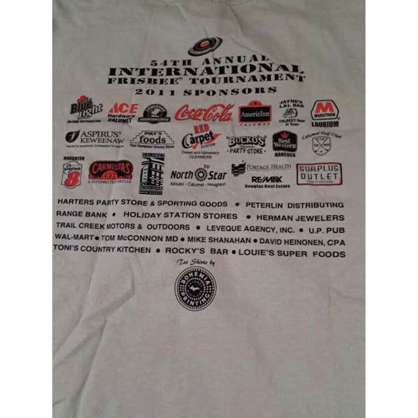 Anvil VINTAGE Coca-Cola International Frisbee Tournament 2011 Calumet Mi LG T-Shirt Unisex Adults L Short Sleeve tan Size US L / EU 52-54 / 3 - 5 Thumbnail