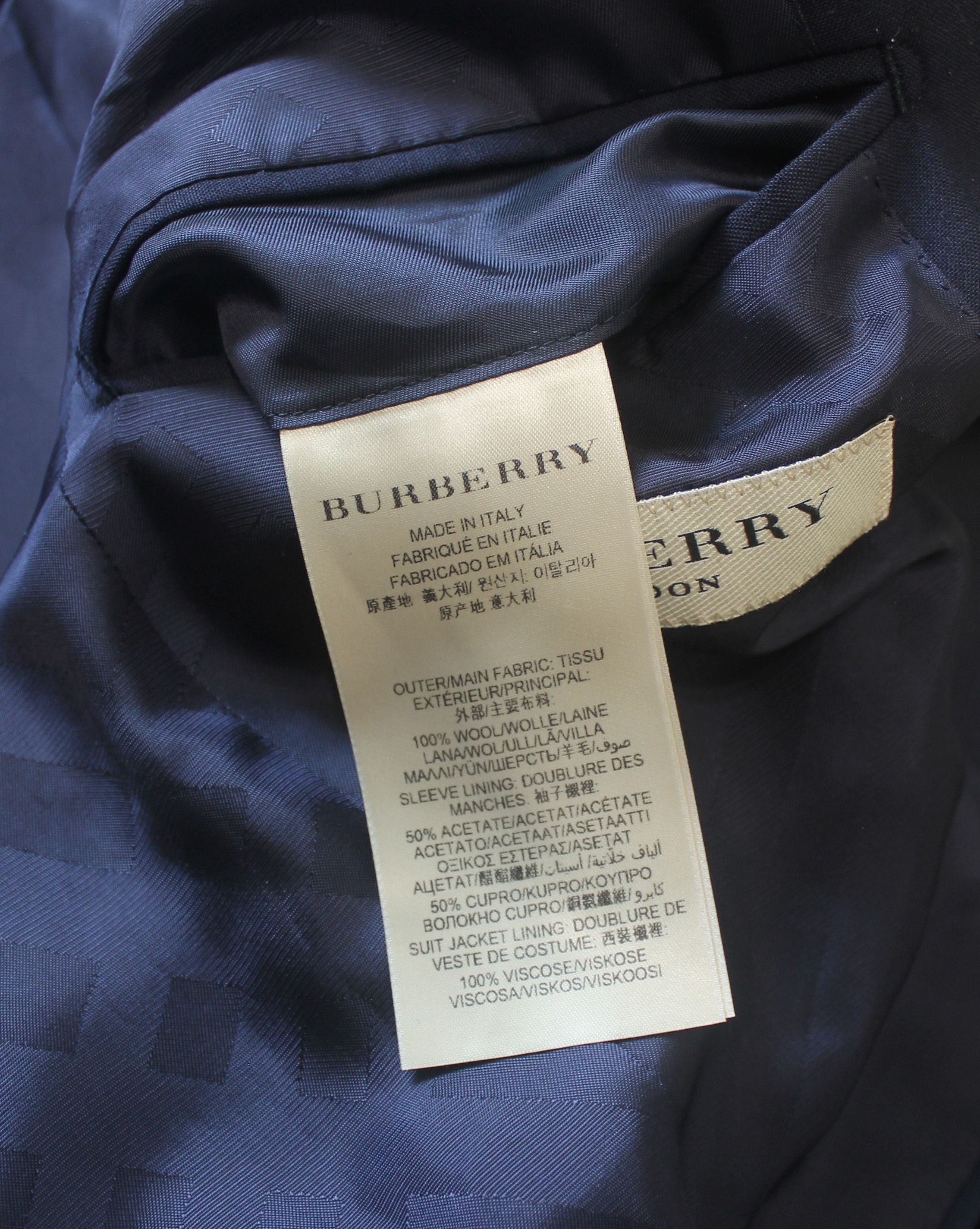 Burberry Burberry London Navy Wool Blazer Jacket Size 48R - 8 Thumbnail