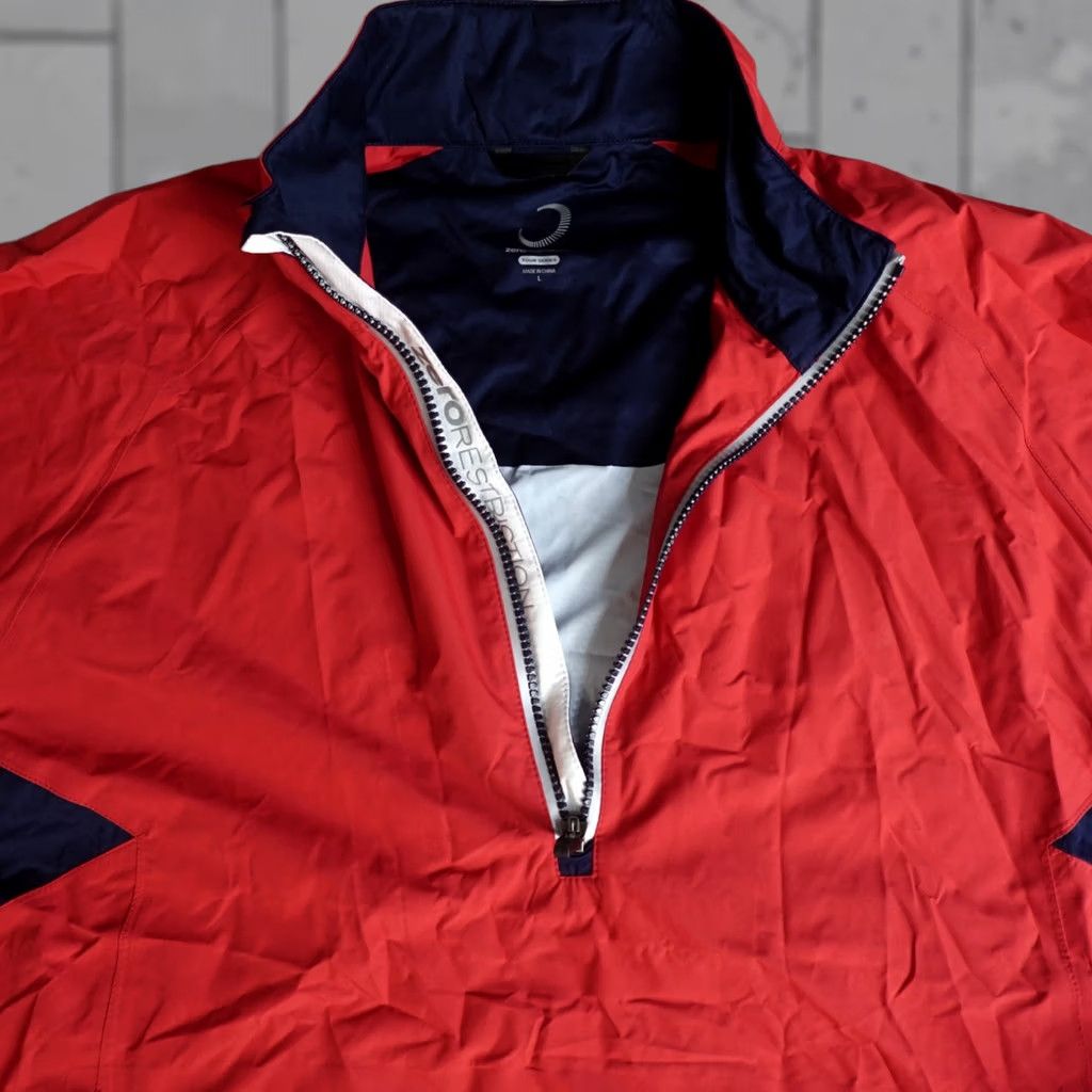 Vintage Zero Restriction Mens Jacket L Red 1/4 Zip Tour Series Waterproof Windbreaker Size US L / EU 52-54 / 3 - 1 Thumbnail