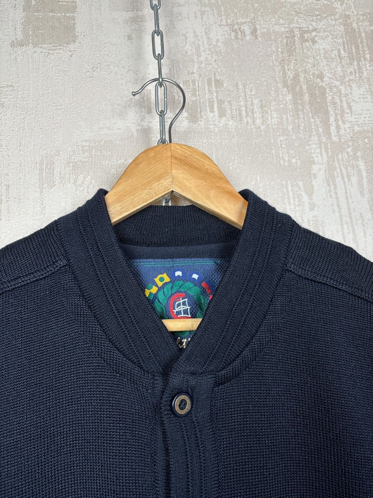 Other Vintage Yachting Clipper Wool Cardigan Sweater Navy Blue Size US L / EU 52-54 / 3 - 5 Thumbnail