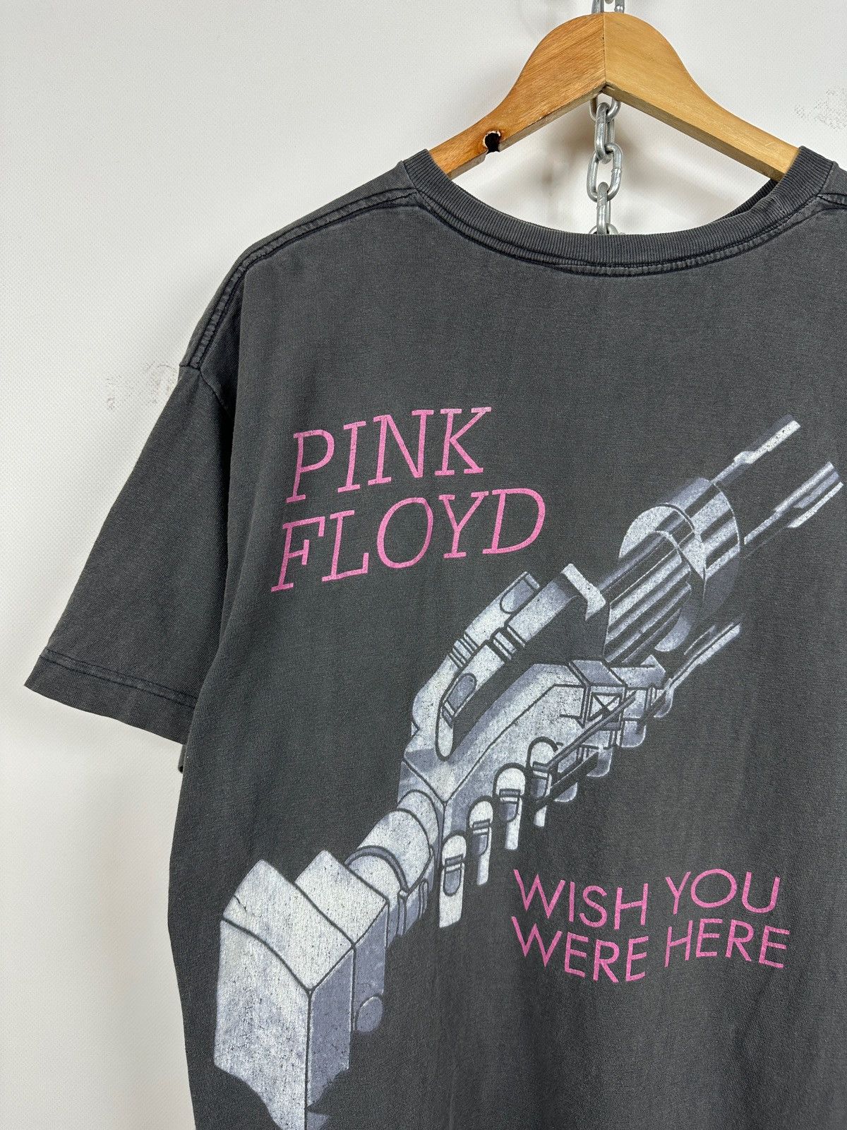 Band Tees 90s Vintage Pink Floyd Wish You Were Here Faded Band T-Shirt Size US XL / EU 56 / 4 - 14 Thumbnail