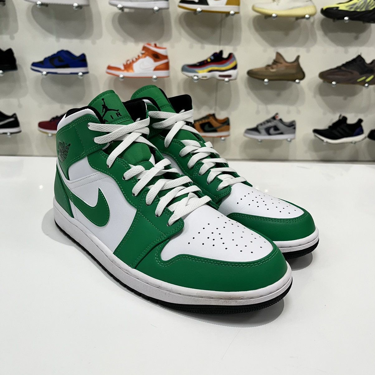 Nike Air Jordan 1 Mid Lucky Green Size US 12 / EU 45 - 7 Thumbnail