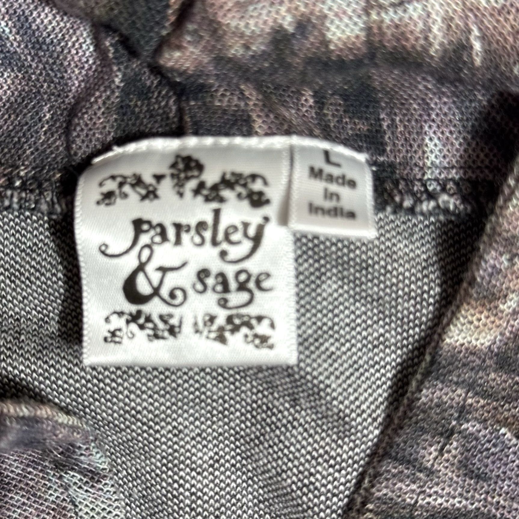 Vintage Parsley & Sage Top Women Sz Large Abstract Artsy Lagenlook Boho Witchy Button Up Shirt Size L / US 10 / IT 46 - 6 Thumbnail