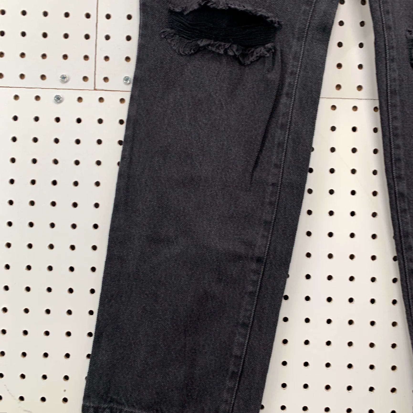 Pacsun Pacsun Womens Dad Jean Black High Rise Button Fly Baggy Straight Size 30 28x30.5 Denim Size 30" / US 8 / IT 44 - 2 Thumbnail