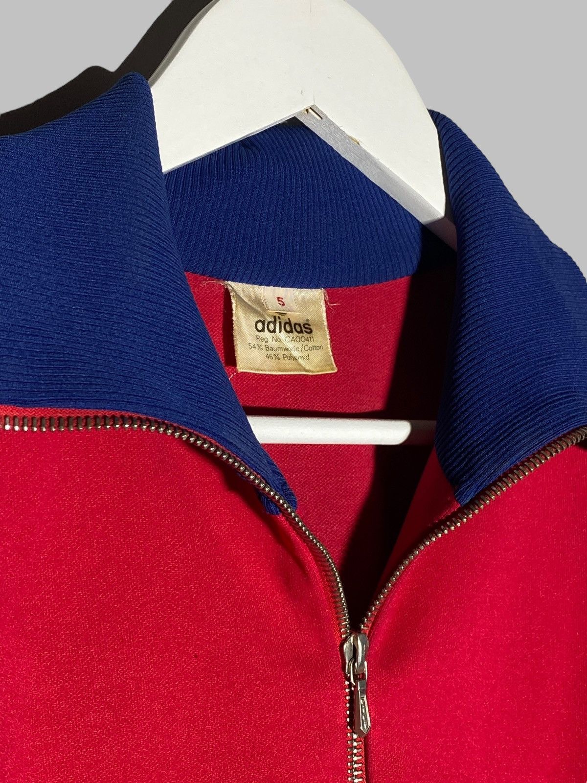 Vintage Vintage 60s 70s Adidas Track Jacket Red Made in West Germany Size US M / EU 48-50 / 2 - 16 Thumbnail