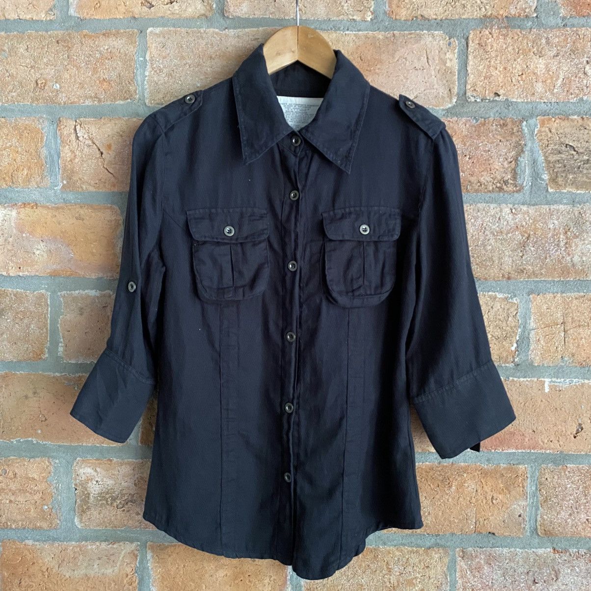 Japanese Brand G.O.A Vintage Black Shirt with Front Pockets Size M / US 6-8 / IT 42-44 - 9 Thumbnail