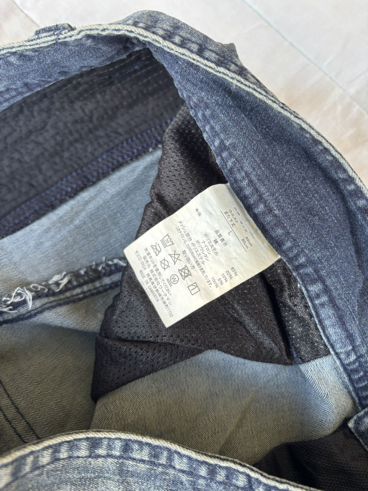Issey Miyake 💥Vintage Moto Biker Jeans Reinforced Knee Panels Size US 32 / EU 48 - 14 Thumbnail