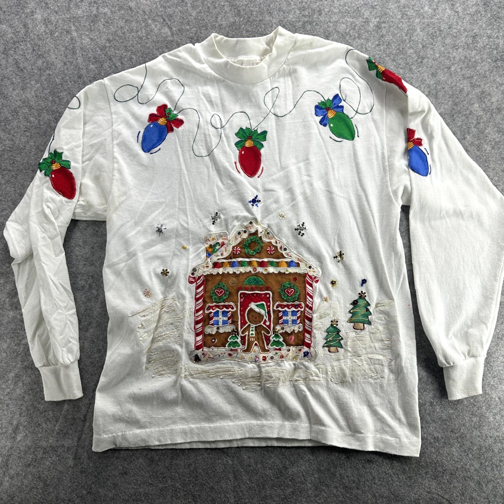 Vintage VINTAGE Sunbelt Sportswear Sweatshirt Womens XL Ugly Christmas Gingerbread House Size XL / US 12-14 / IT 48-50 - 2 Thumbnail