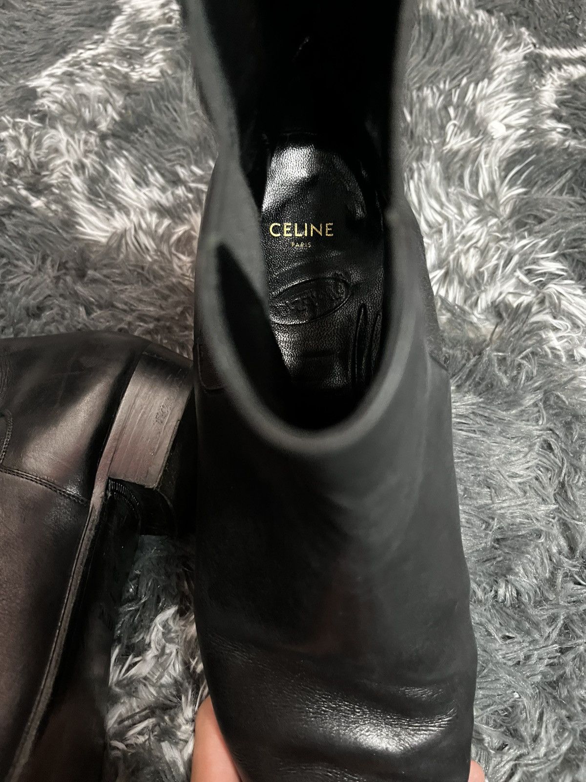 Celine Celine Shiny Calfskin Leather Chelsea Boot Size US 10.5 / EU 43-44 - 6 Thumbnail