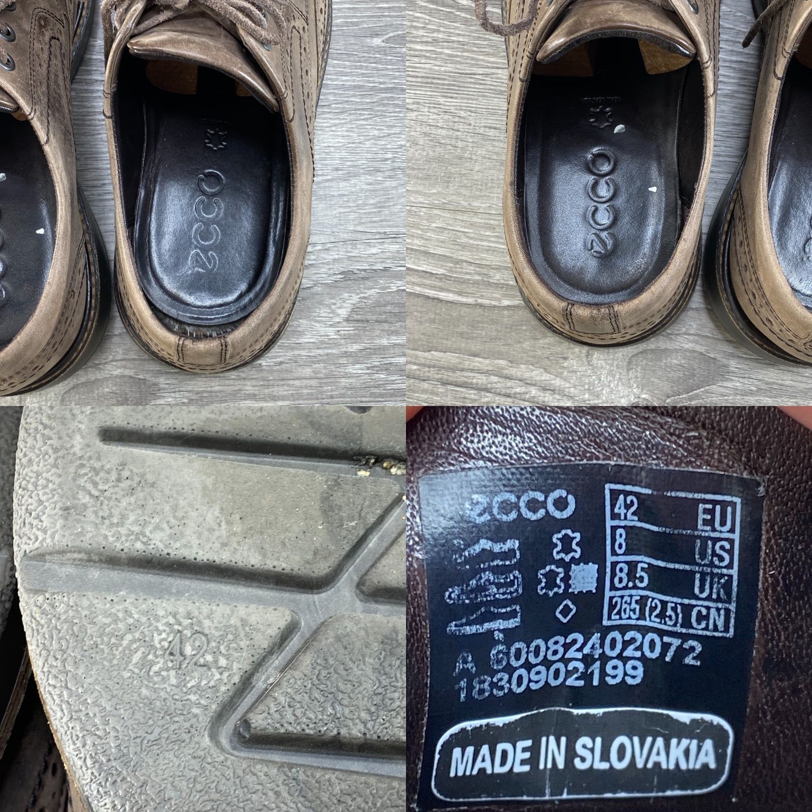 Ecco Ecco Wingtip Mens 8 EU Size 42 Coffee Brown Leather Dress Casual Oxford Lace Up Mens Shoe Brown Leather Wingtip Oxford Dress Shoe 42 EU Ecco Size US 9 / EU 42 - 8 Thumbnail