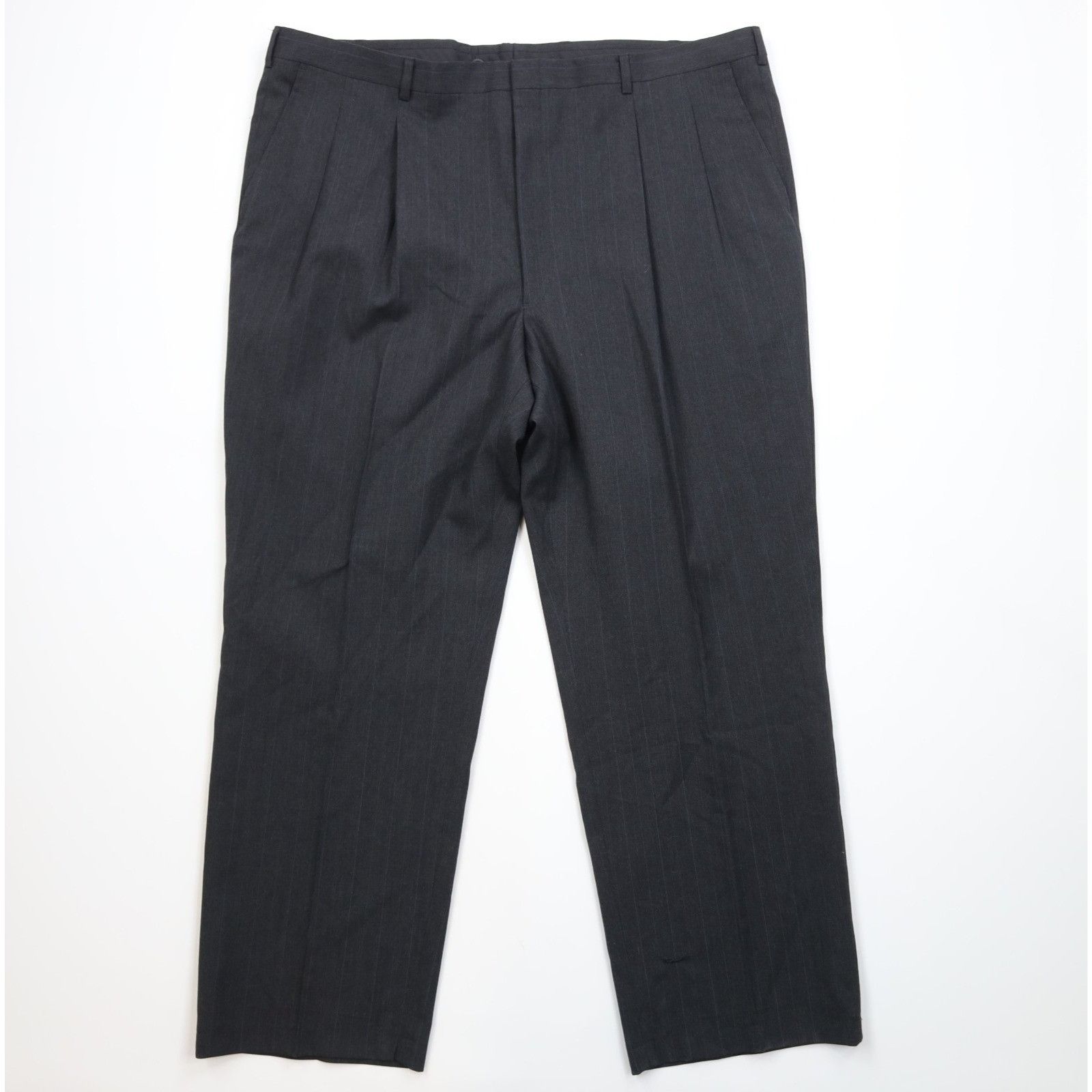 Vintage Vintage 90s Streetwear 2 Piece Wool Pinstriped Suit Size 50R - 9 Thumbnail