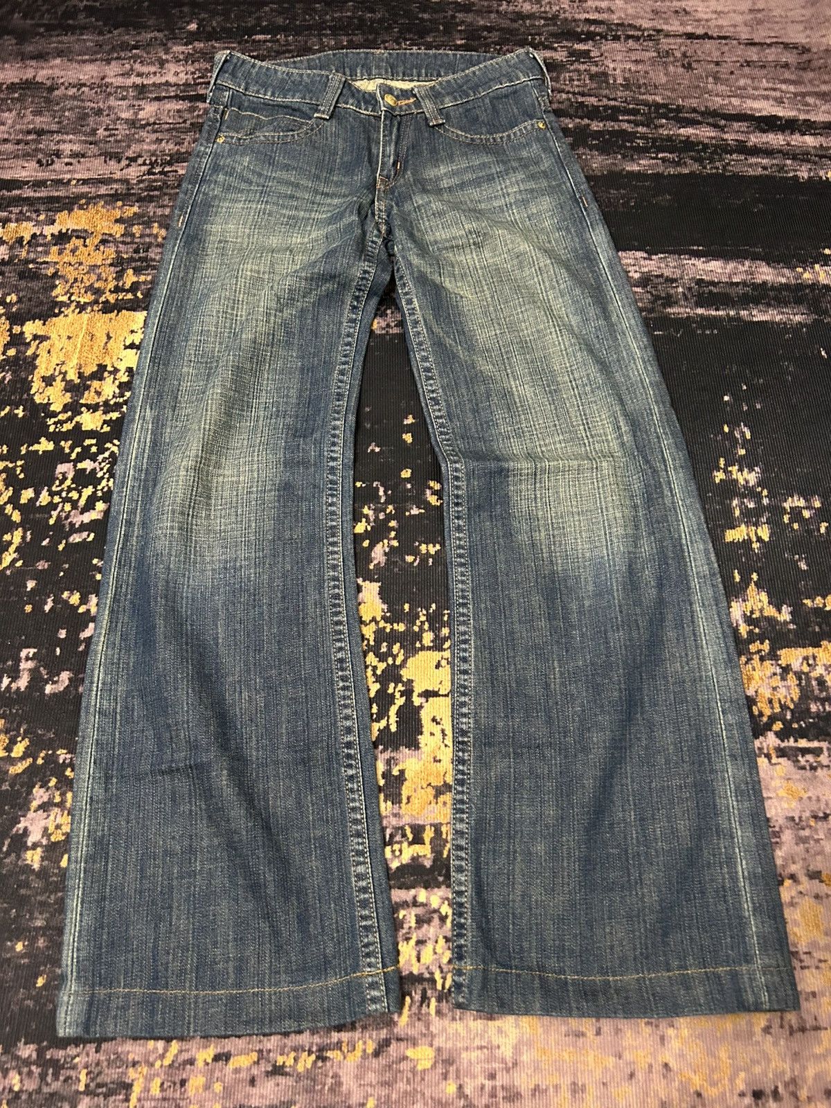 If Six Was Nine Japanese Brand Sweat Hip Washed Flare Jeans Size US 28 / EU 44 - 3 Thumbnail
