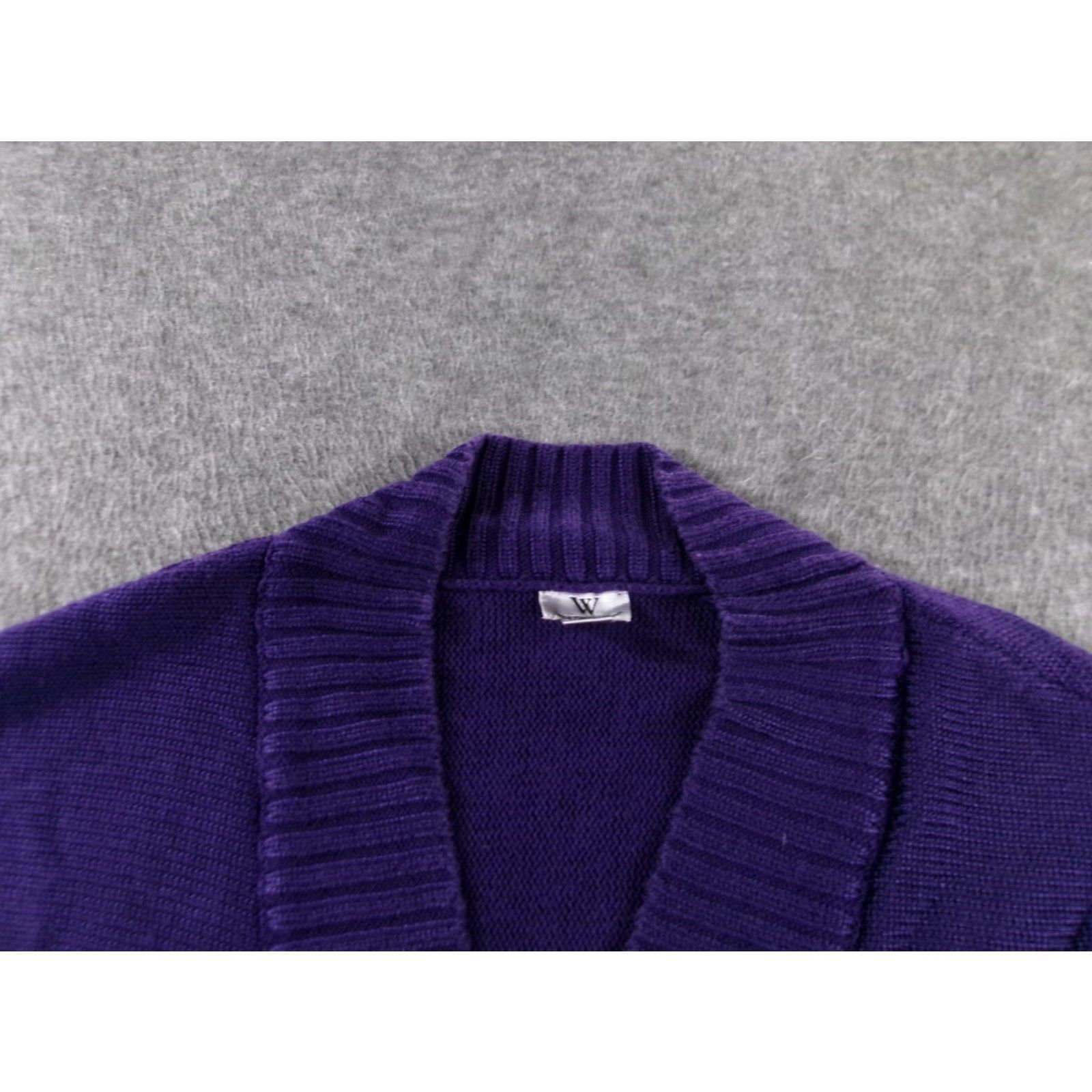 Worthington Worthington Shrug Women L Purple Button 90s Preppy Knit Shrug Shirt/Jumper Cozy Everyday Layering Women Size ONE SIZE - 2 Thumbnail