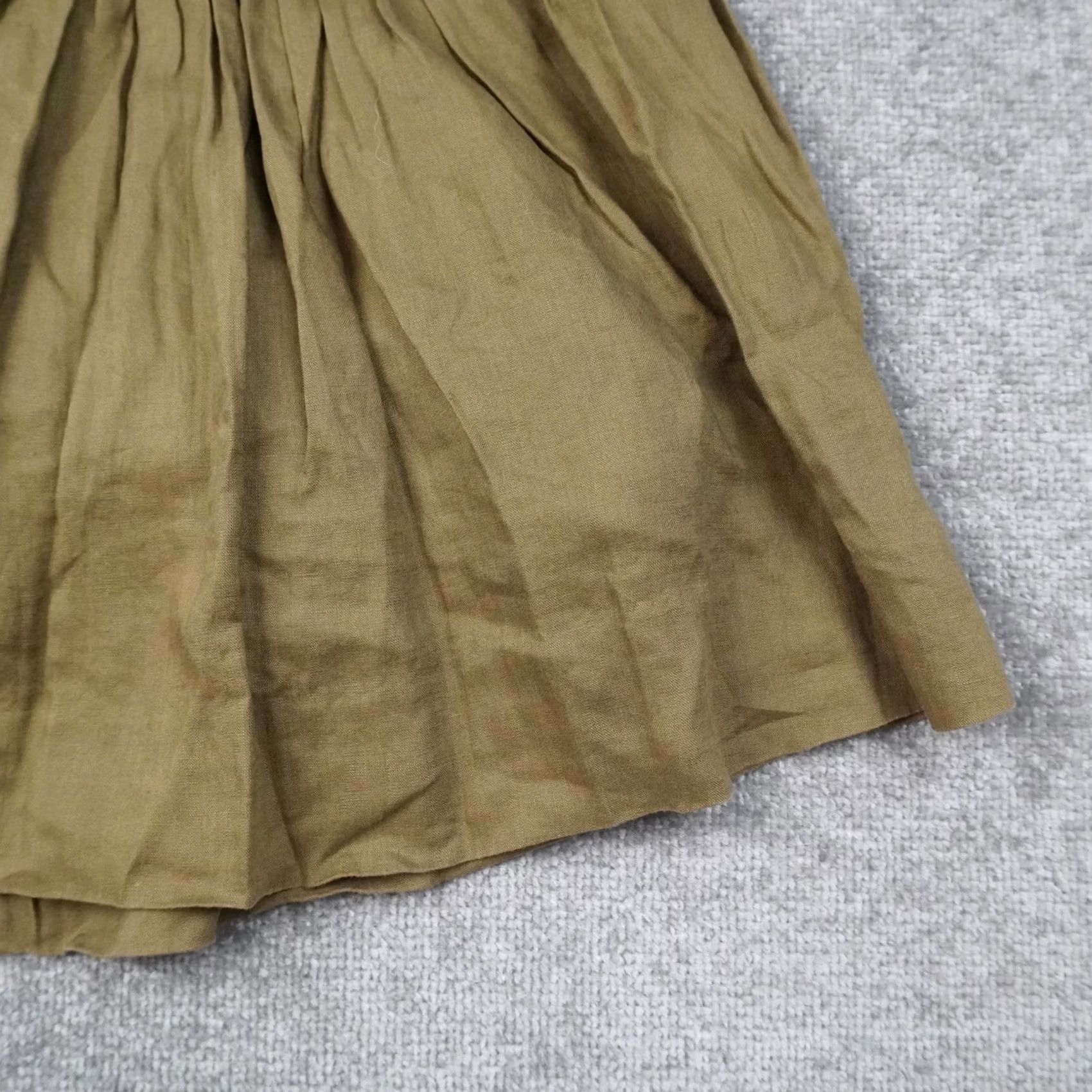 J.Crew J.CREW Green Linen Cotton Boho Skirt Womens Size 2 Pleated Casual Size 26" / US 2 / IT 38 - 7 Thumbnail