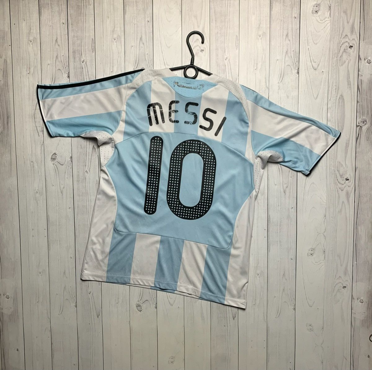 Vintage Rare Vintage striped Argentina tee logo size M 10 Messi Size US M / EU 48-50 / 2 - 2 Thumbnail