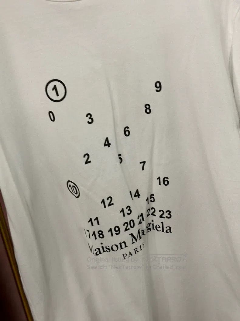 Maison Margiela Maison Margiela Mm6 white alphanumeric short sleeves Size S / US 4 / IT 40 - 2 Thumbnail