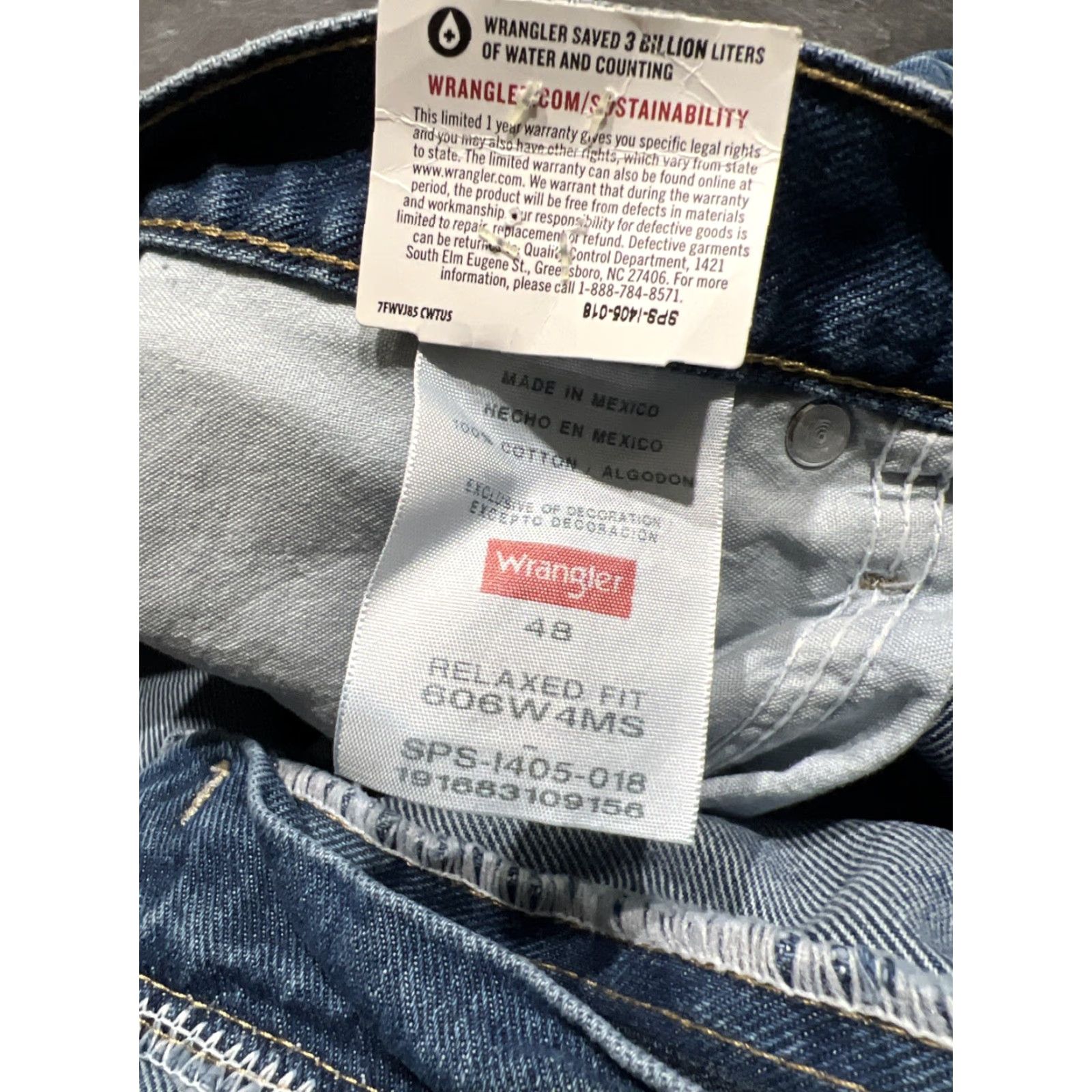 Wrangler VINTAGE Wrangler Men’s Cargo Denim Shorts 48 Big & Tall Blue Spring Summer Casual Size US 32 / EU 48 - 7 Thumbnail