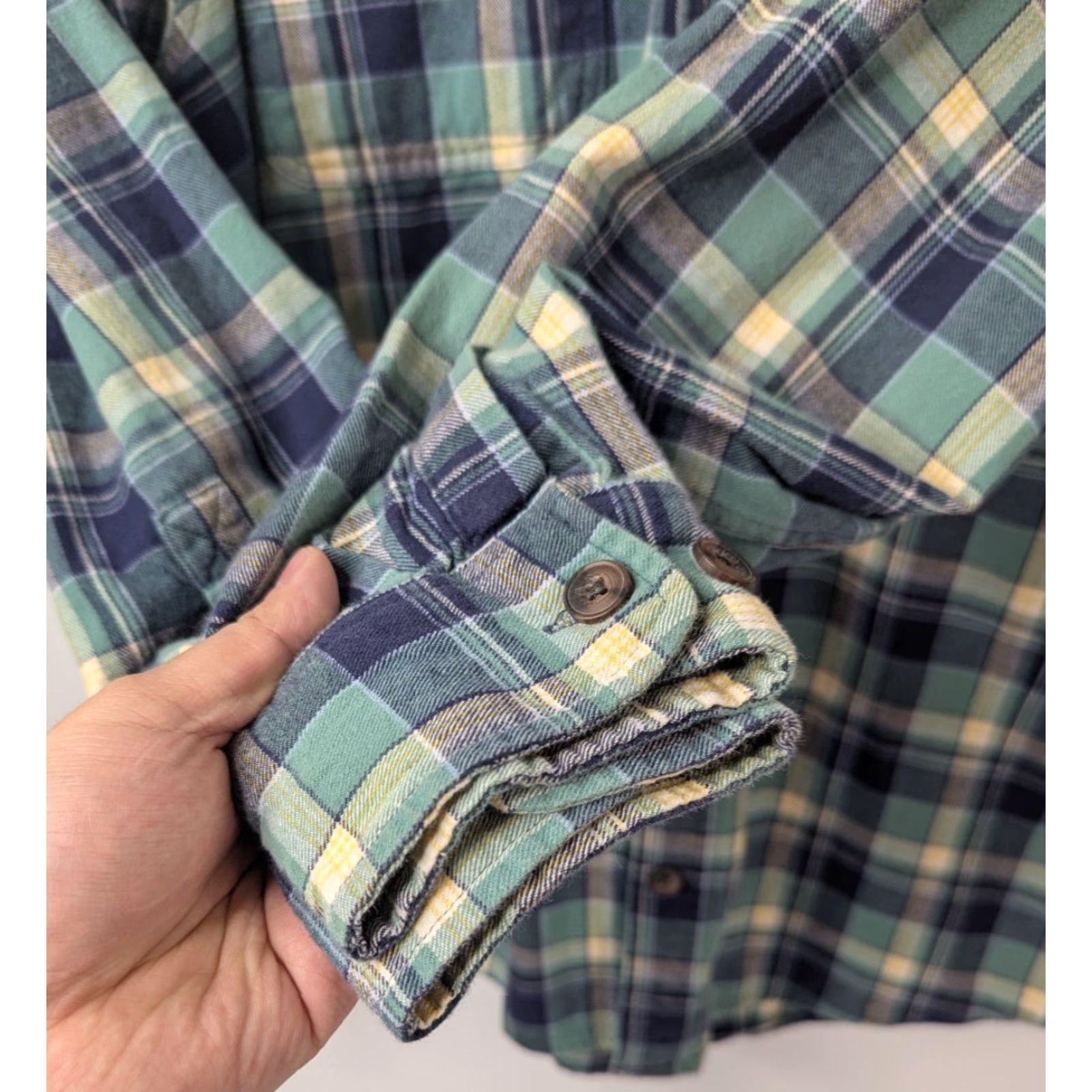 Duluth Trading Company Duluth Trading Men's XL Free Swingin Flannel Shirt Blue Plaid Button-Up Relaxed Fit Size US XL / EU 56 / 4 - 3 Thumbnail