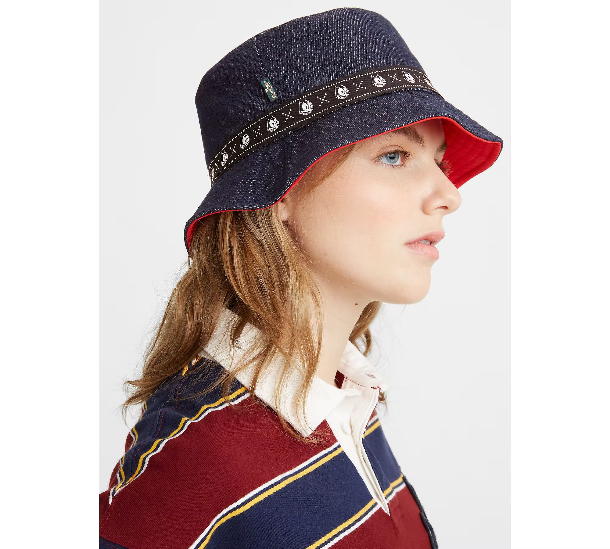 Hypebeast × Levi's LEVIS X FELIX THE CAT REVERSIBLE CAMPUS BUCKET HAT Size ONE SIZE - 4 Thumbnail