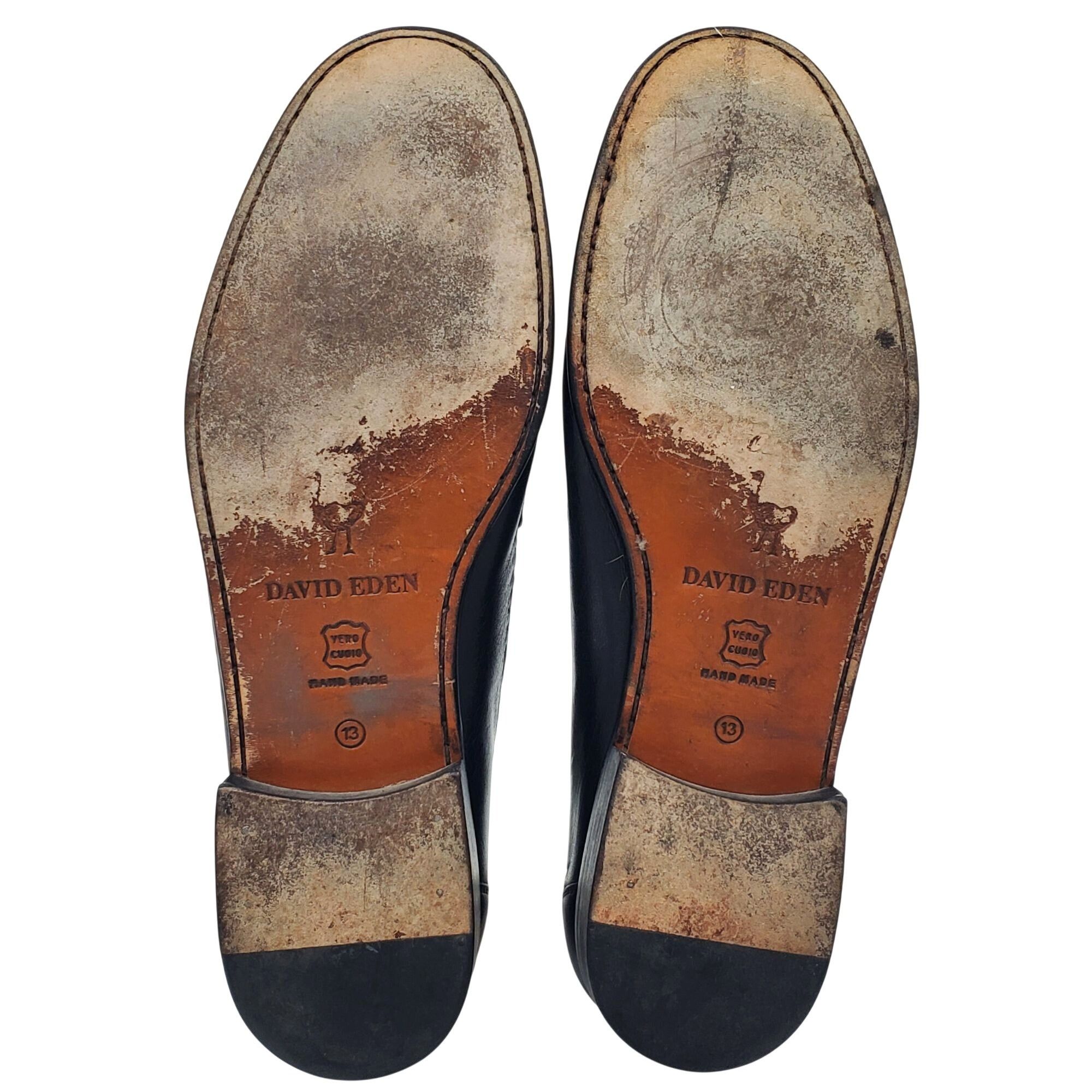 David Eden David Eden Men's size 13 Black Ostrich Leather Horse bit loa Size US 13 / EU 46 - 3 Thumbnail