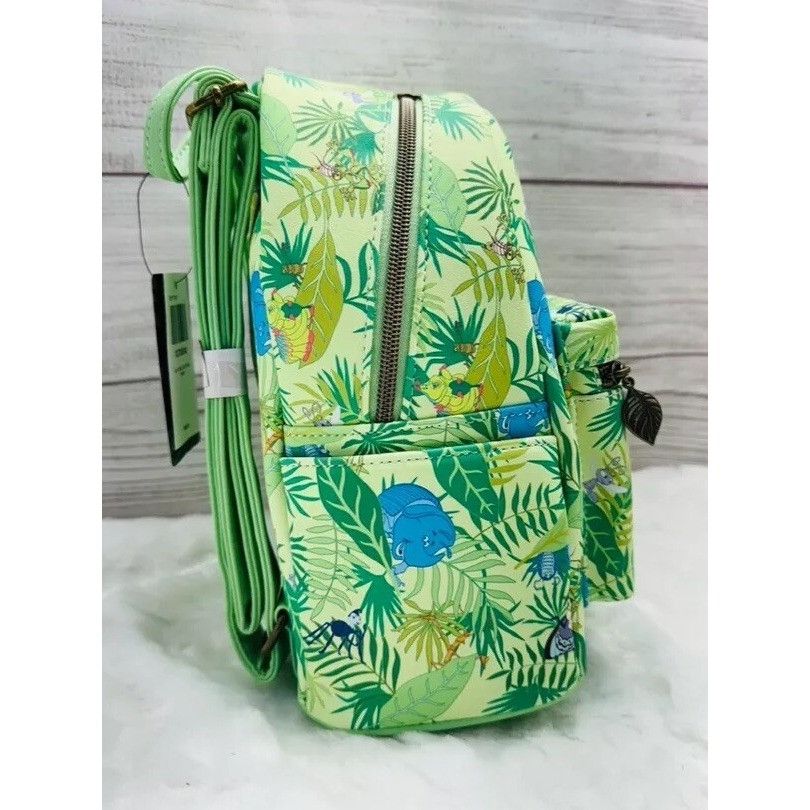 Disney Loungefly Disney A Bugs Life Heimlich Floral Leaf Allover Pr Size ONE SIZE - 3 Thumbnail