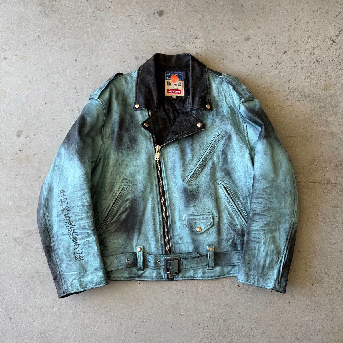Supreme x Blackmeans Painted Leather Jacket