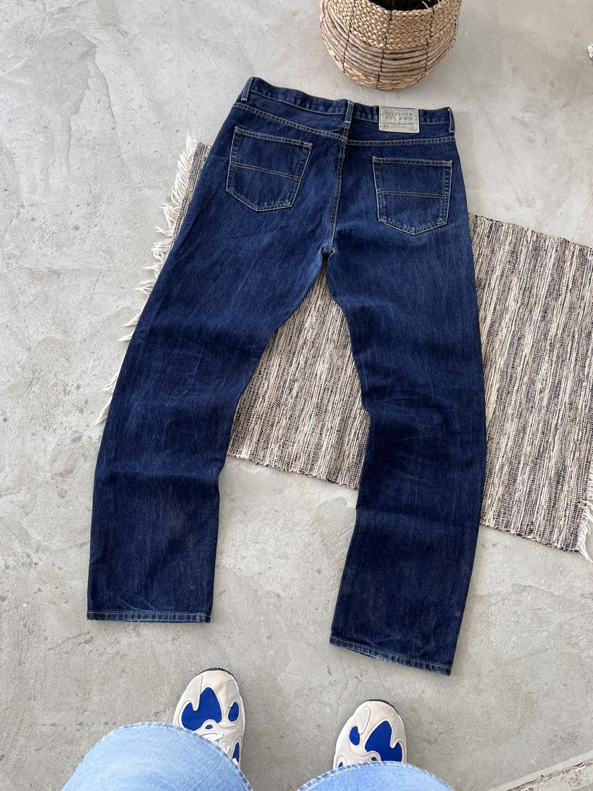 Tommy Hilfiger 00s Vintage Tommy Hilfiger Denim Jeans Navy Pants straigh Size US 34 / EU 50 - 1 Thumbnail