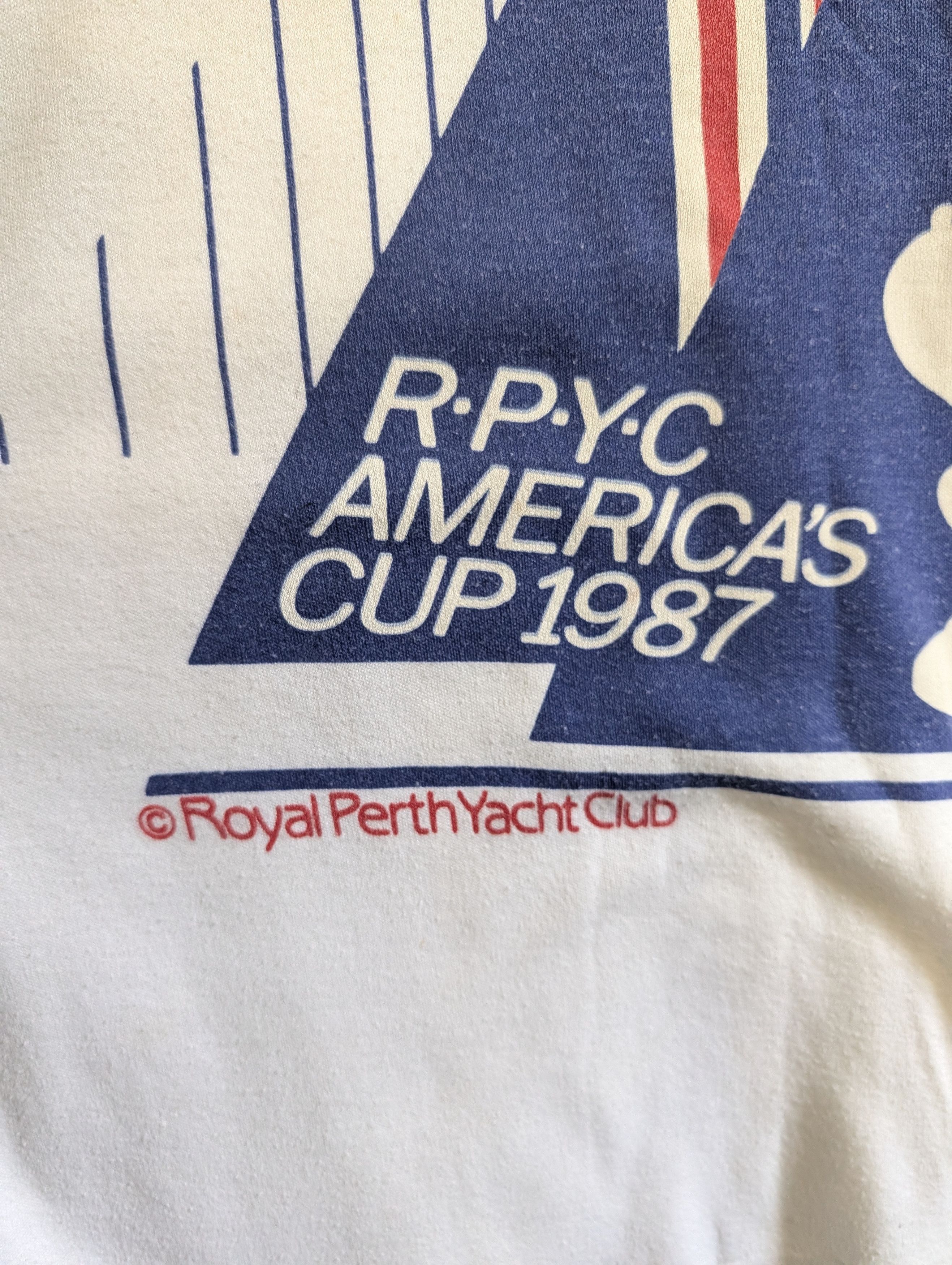 Vintage VTG 1987 Royal Perth Yacht Club Raglan graphic tee Size US XS / EU 42 / 0 - 3 Thumbnail