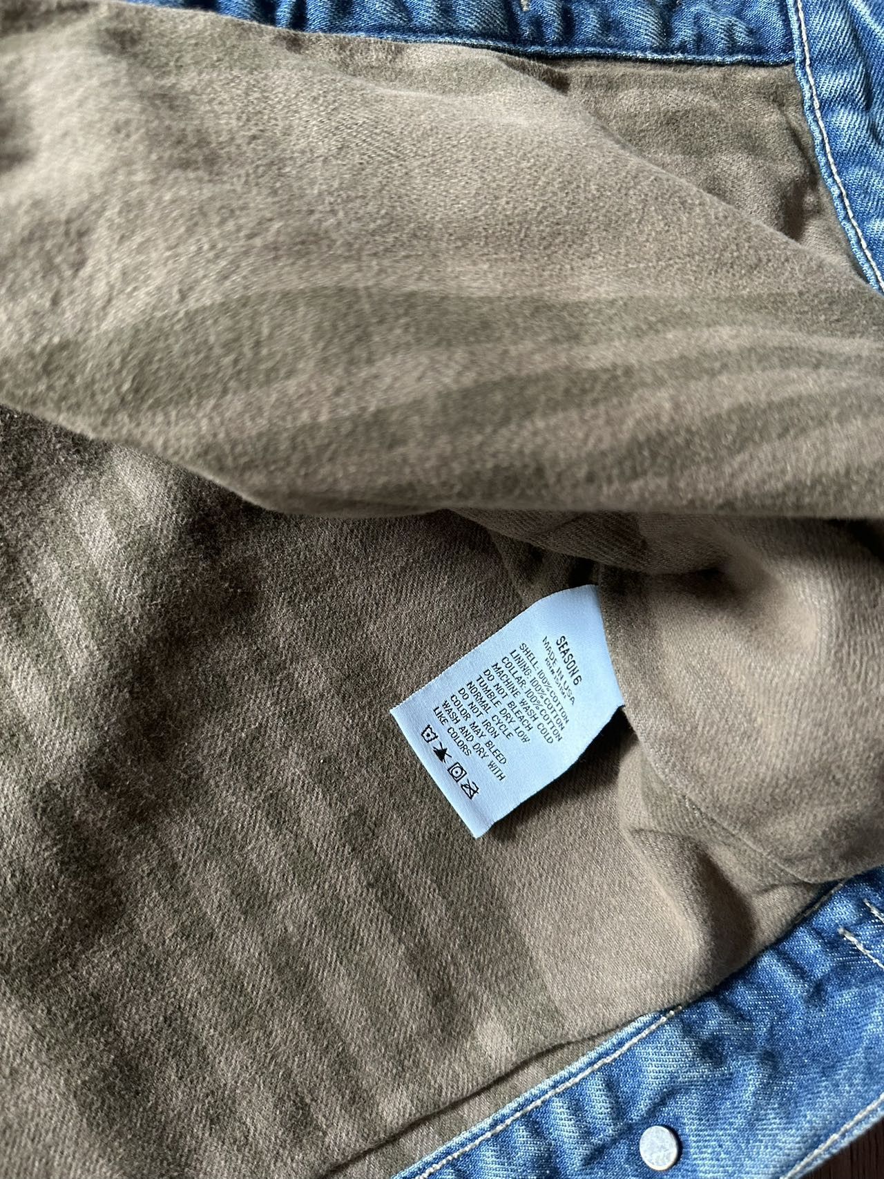 Yeezy Season Stone Wash Denim Jacket Custom Made