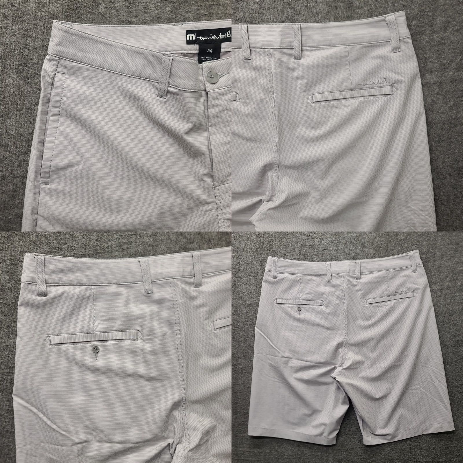 TravisMathew Travis Mathew Beck Shorts Mens 34 Relaxed Fit Stretch Hybrid Golf Performance Twill Gray")[ Size US 34 / EU 50 - 8 Thumbnail