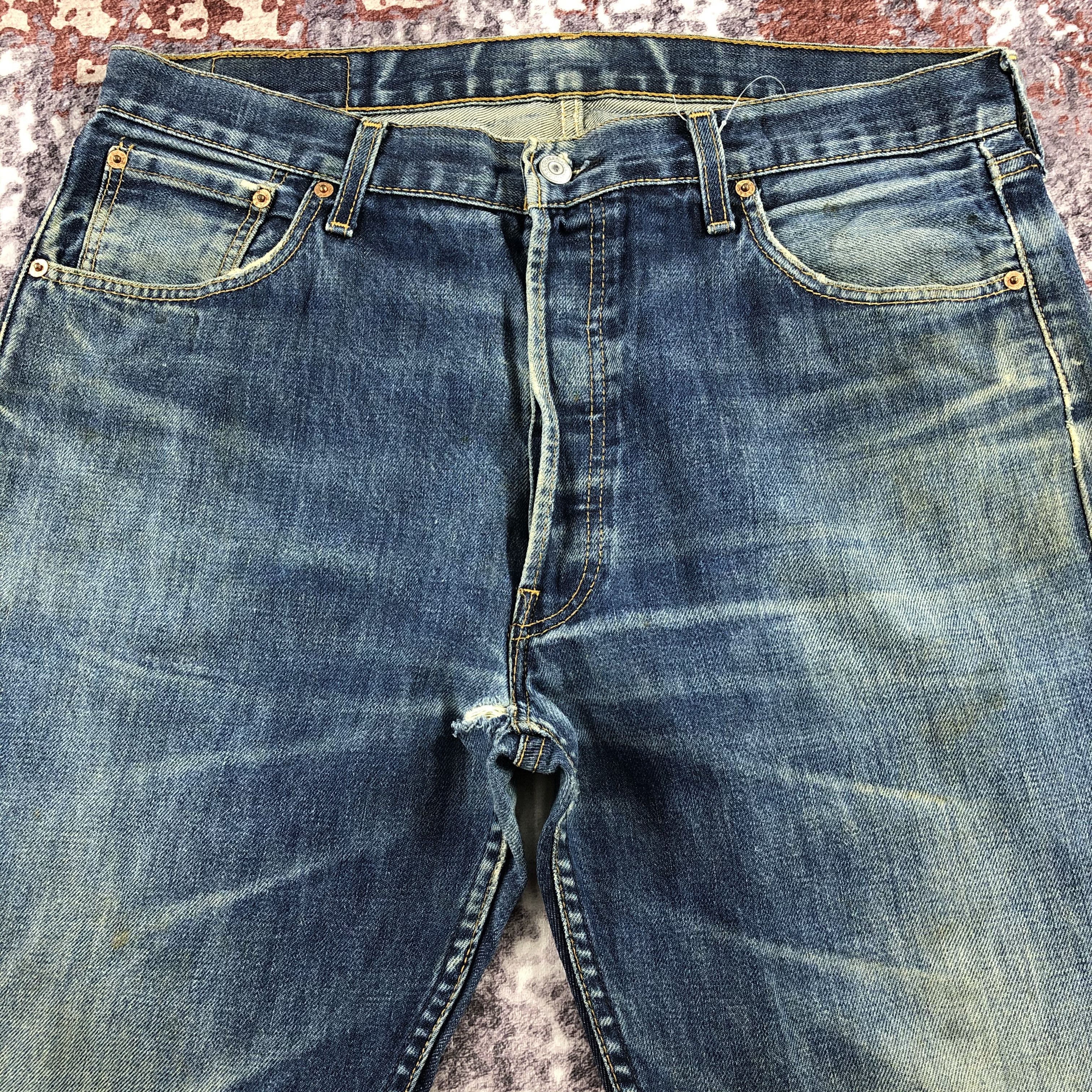 Levi's Vintage 90s Distress Levis 501 Jeans-JM2388 Size US 36 / EU 52 - 3 Thumbnail