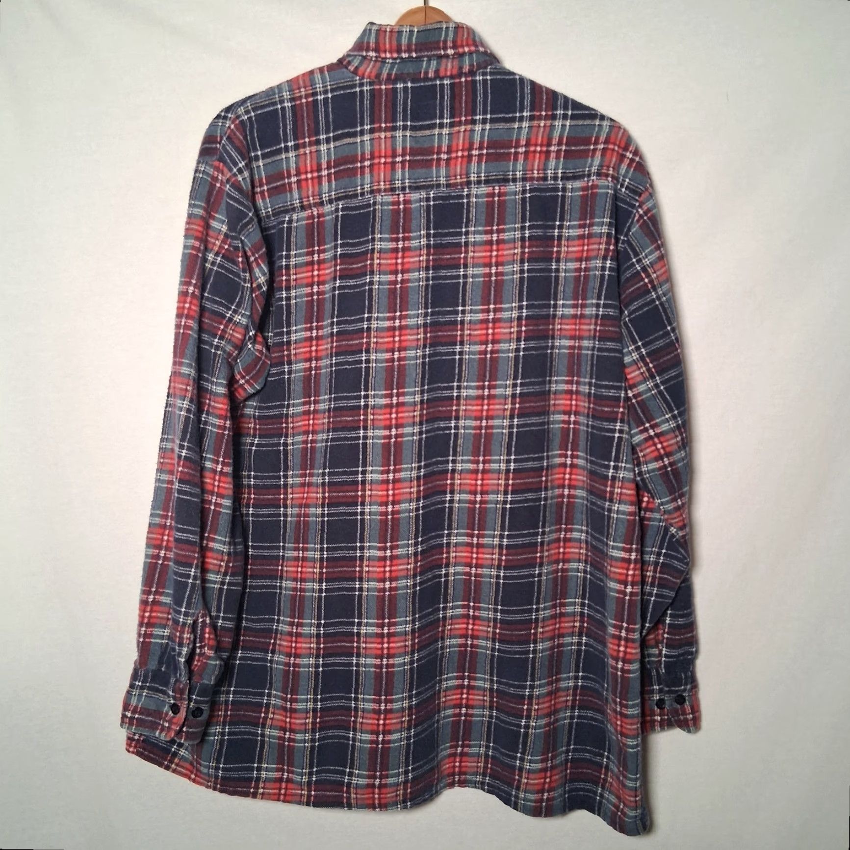 CO VINTAGE Saugatuck Drygoods Co Flannel Shirt Large L Blue Red Plaid Grunge Work Shirt Mens Size US L / EU 52-54 / 3 - 3 Thumbnail
