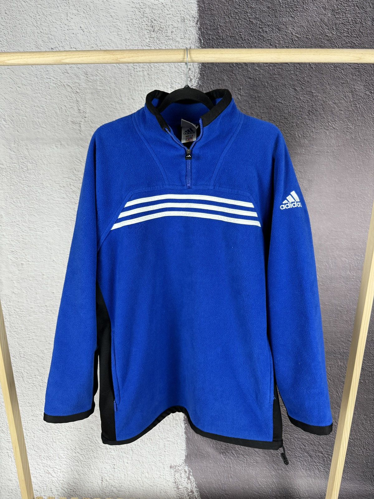 Adidas Adidas vintage 90s blue fleece pullover 1/4 zip sweater logo Size US L / EU 52-54 / 3 - 1 Thumbnail