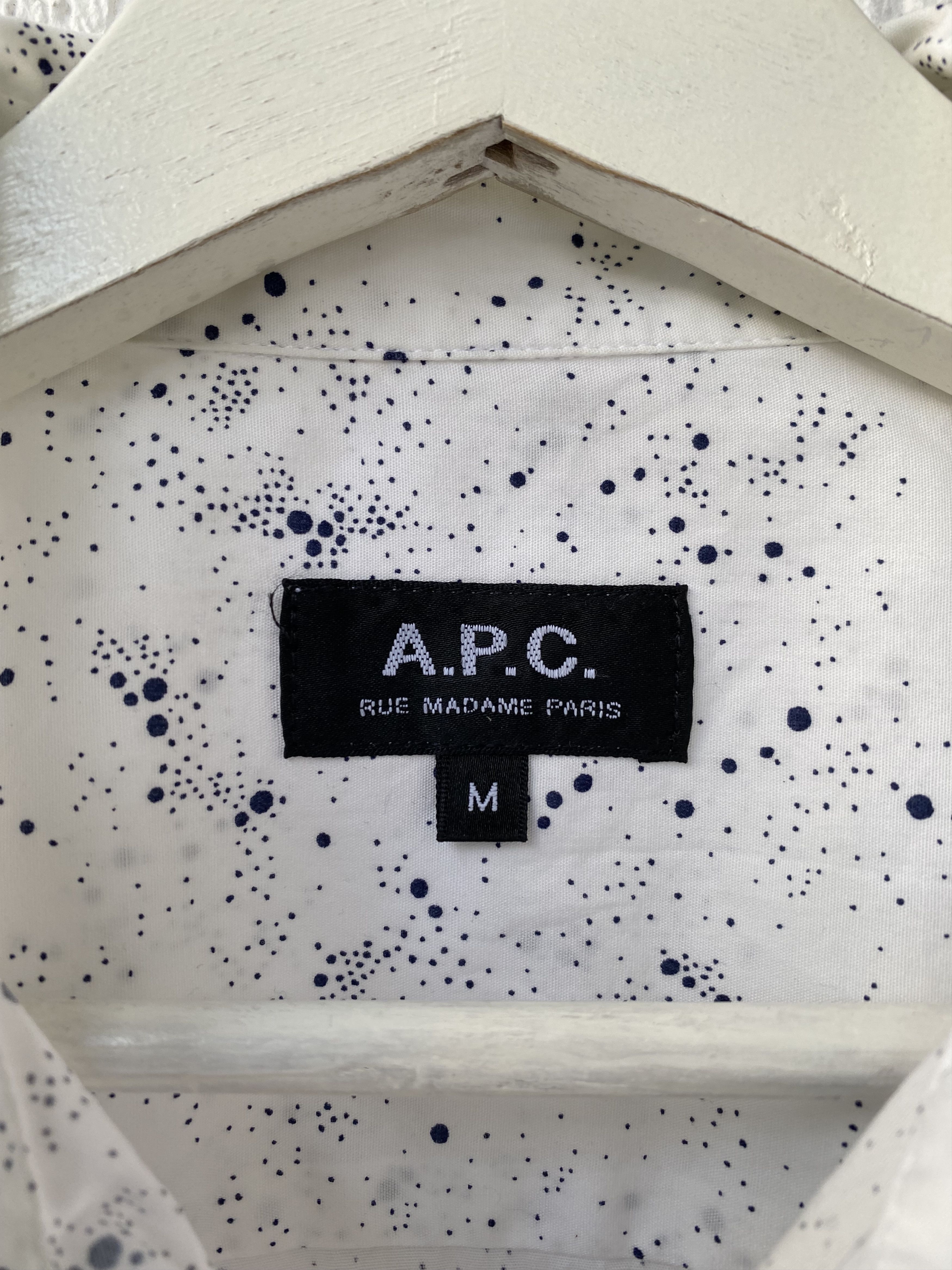 A.P.C. Splattered Dot Print Shirt Size US M / EU 48-50 / 2 - 3 Thumbnail
