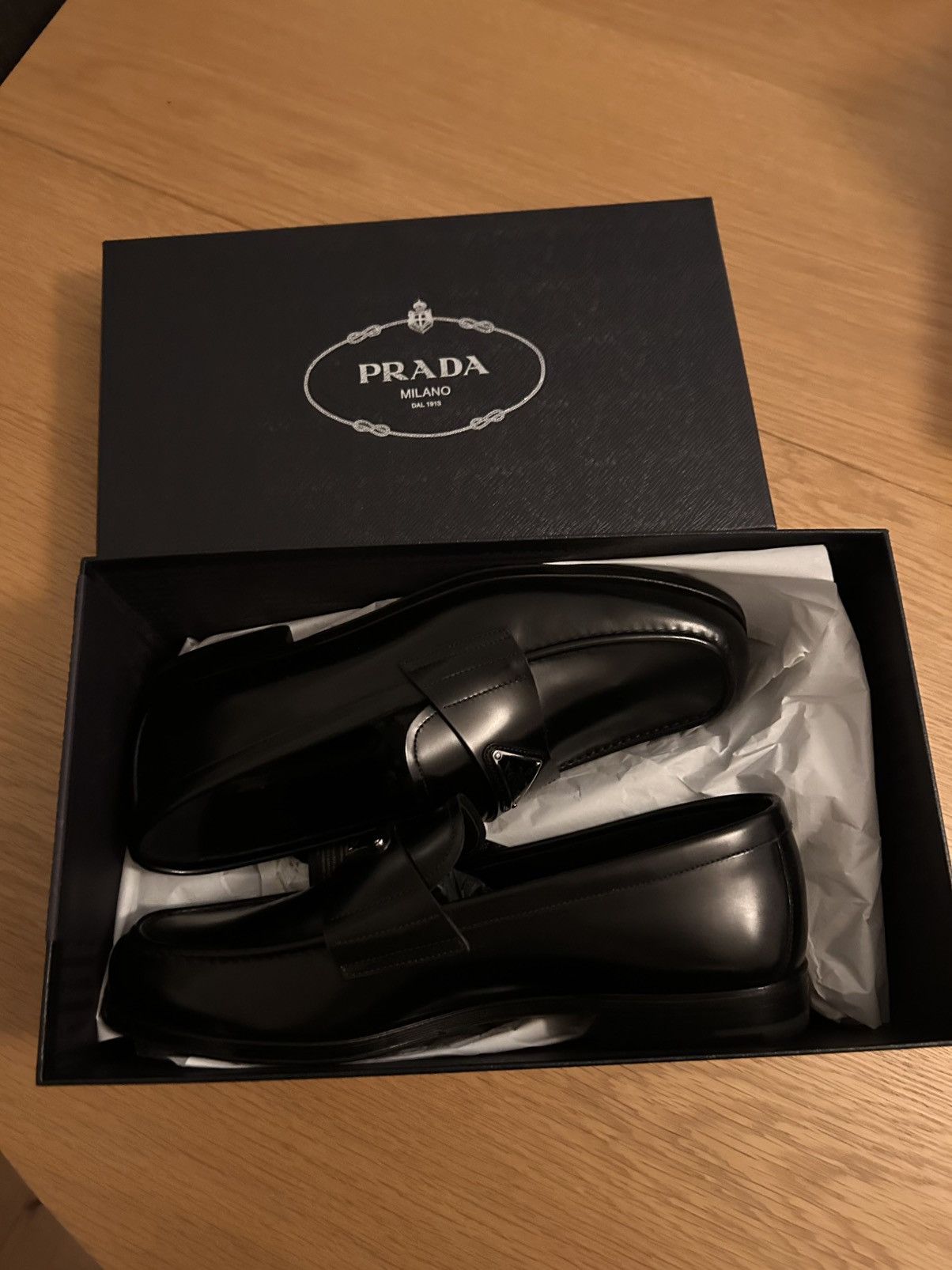 Prada Prada Leather Logo Loafers Size US 10 / EU 43 - 2 Thumbnail