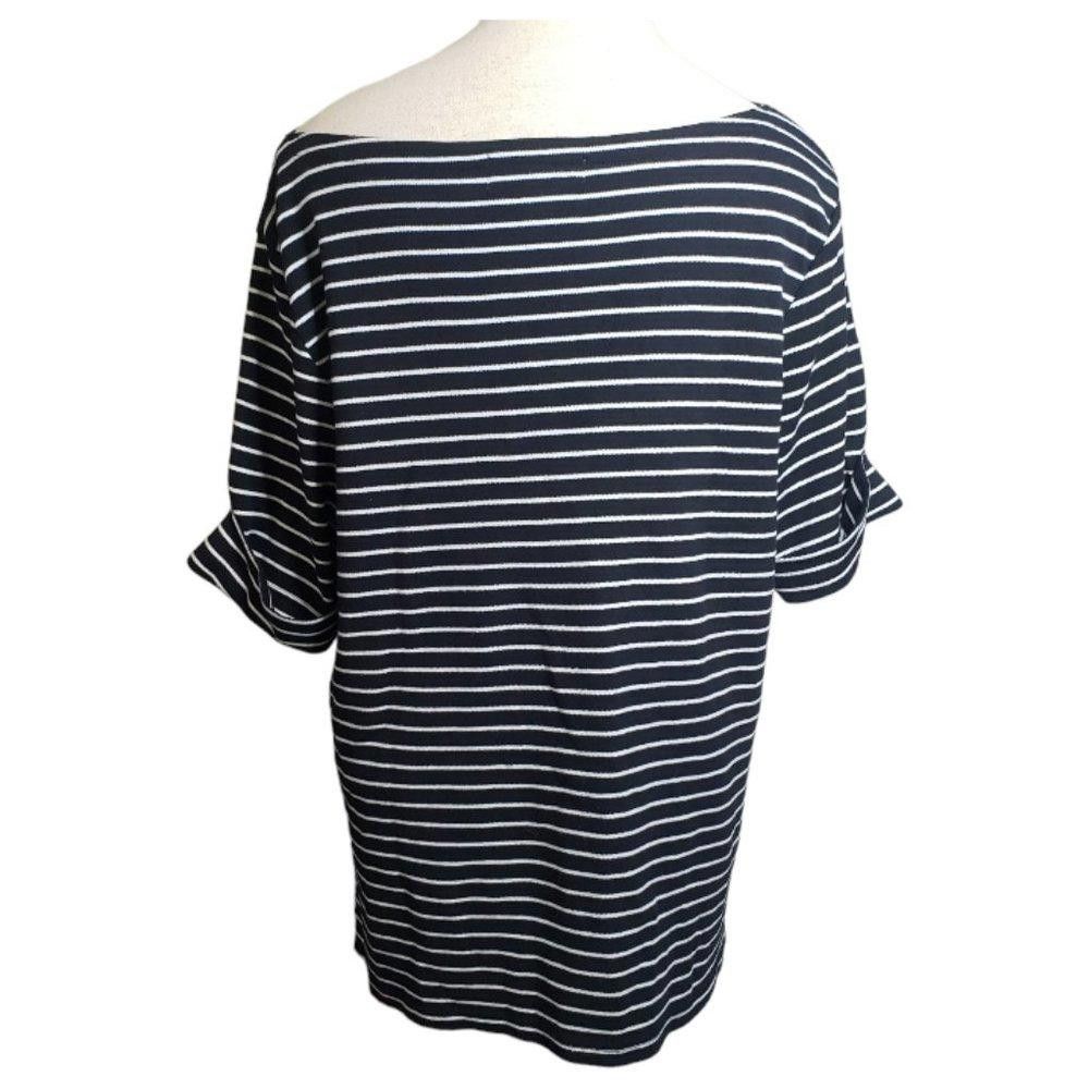 Designer CT880 Karen Scott Striped Black & White Sweater 1X Size XL / US 12-14 / IT 48-50 - 4 Thumbnail