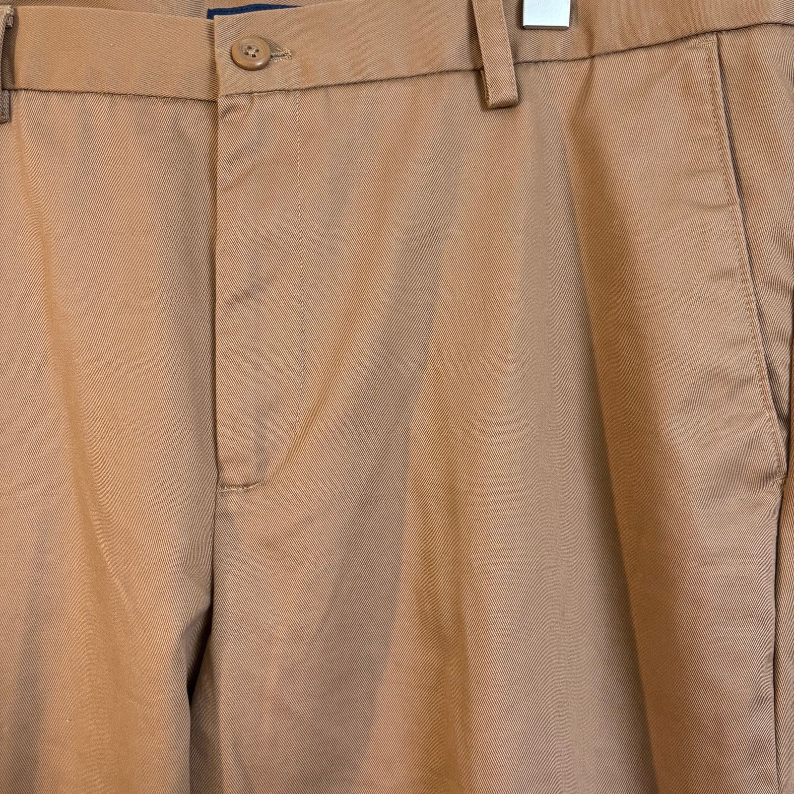 Izod Izod American Chino Brown Straight Fit Dress Pants Size US 38 / EU 54 - 7 Thumbnail
