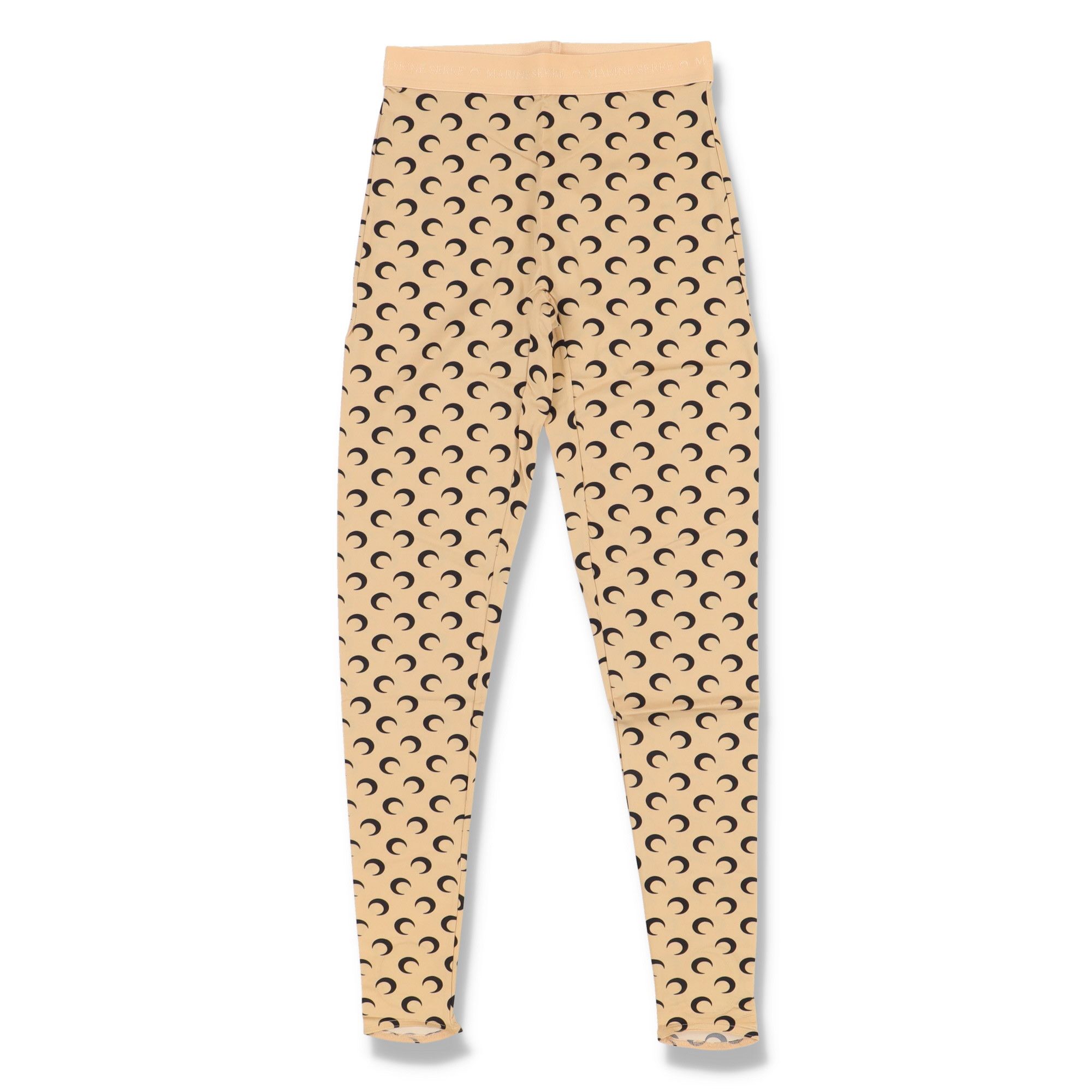 image of Marine Serre Nude Borderline Moon Print Leggings, Women's (Size 26)