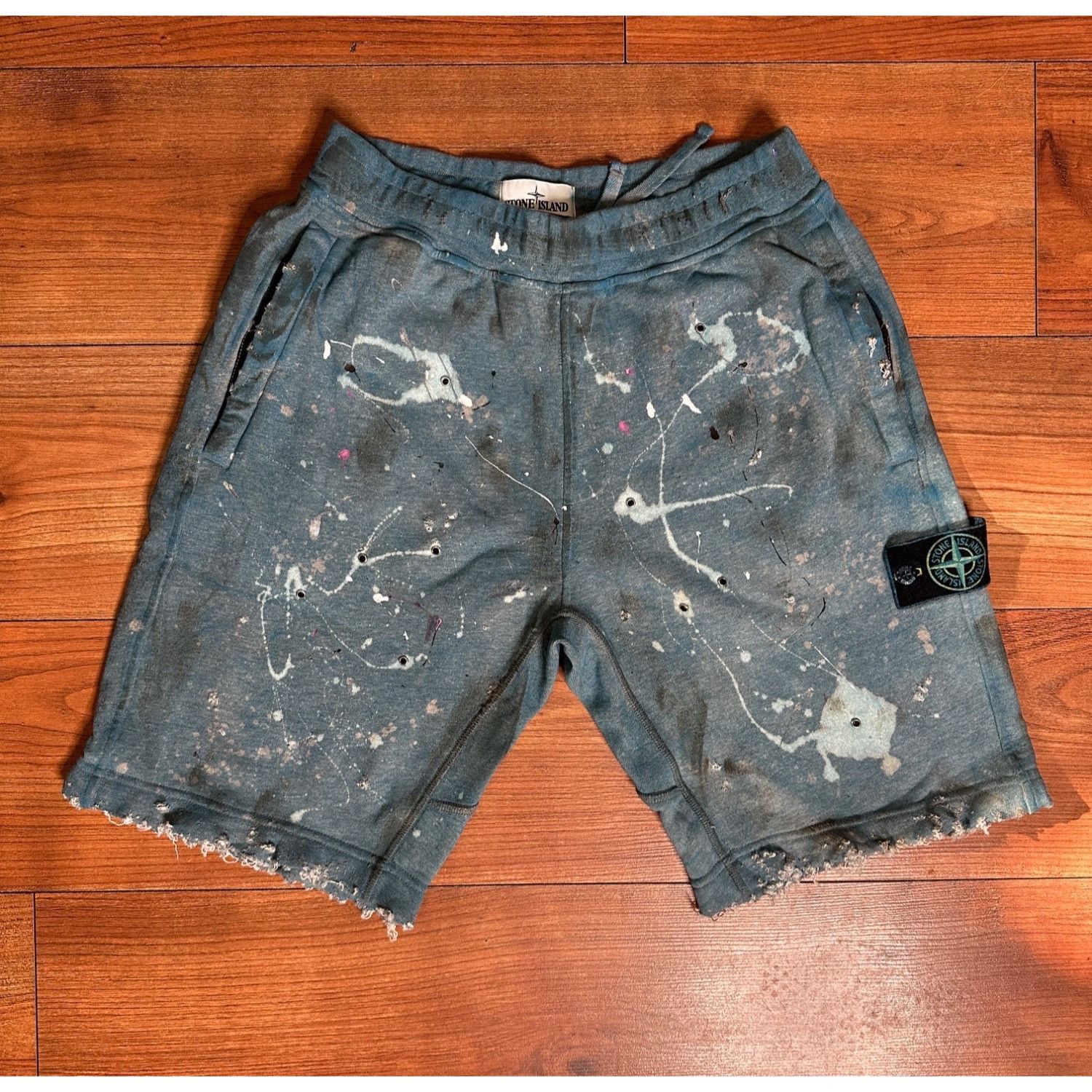 Stone Island × Vintage DRO Lab Custom 1/1 x Stone Island Sweat Shorts Size US 30 / EU 46 - 1 Thumbnail