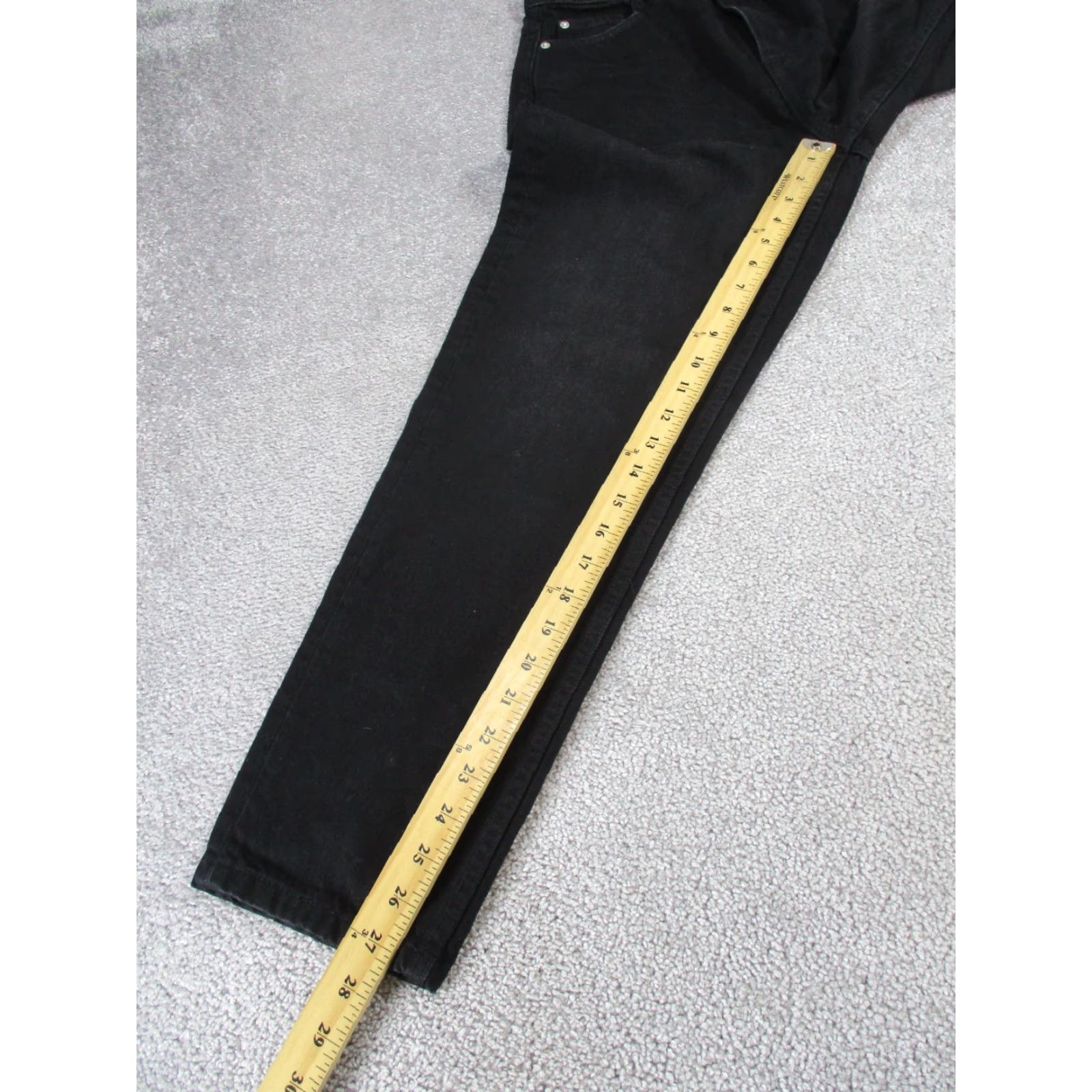 Zara Zara Jeans Womens 4 Black Denim High Rise Tapered Shirt? Size 27" / US 4 / IT 40 - 4 Thumbnail