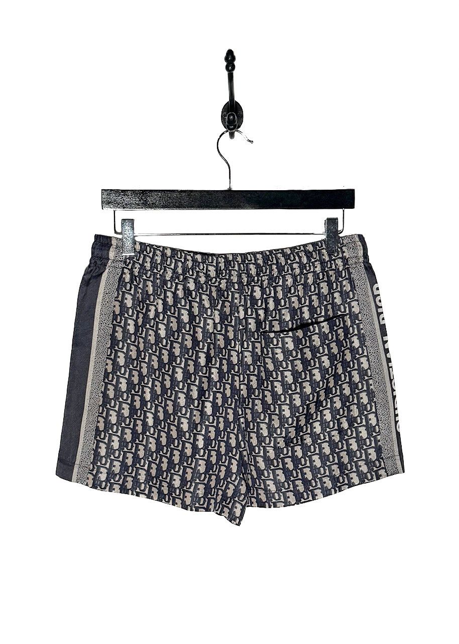 Dior Dior Chez Moi Oblique Navy Blue Beige Silk Shorts Size 27" / US 4 / IT 40 - 7 Thumbnail