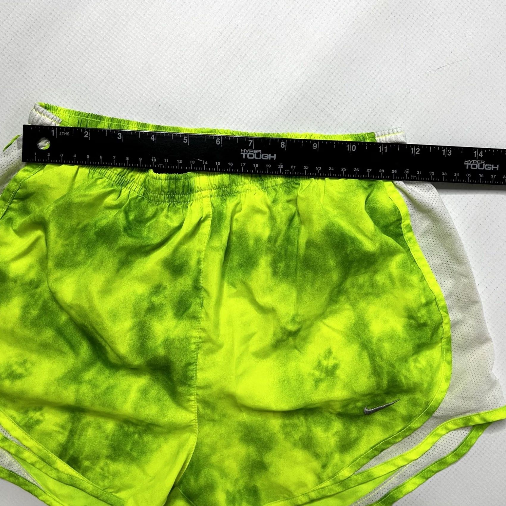 Nike Nike Dri Fit Tempo Running Shorts Womens XS Lined Green Yellow Nike Tempo Athletic Shirt? Size 26" / US 2 / IT 38 - 5 Thumbnail