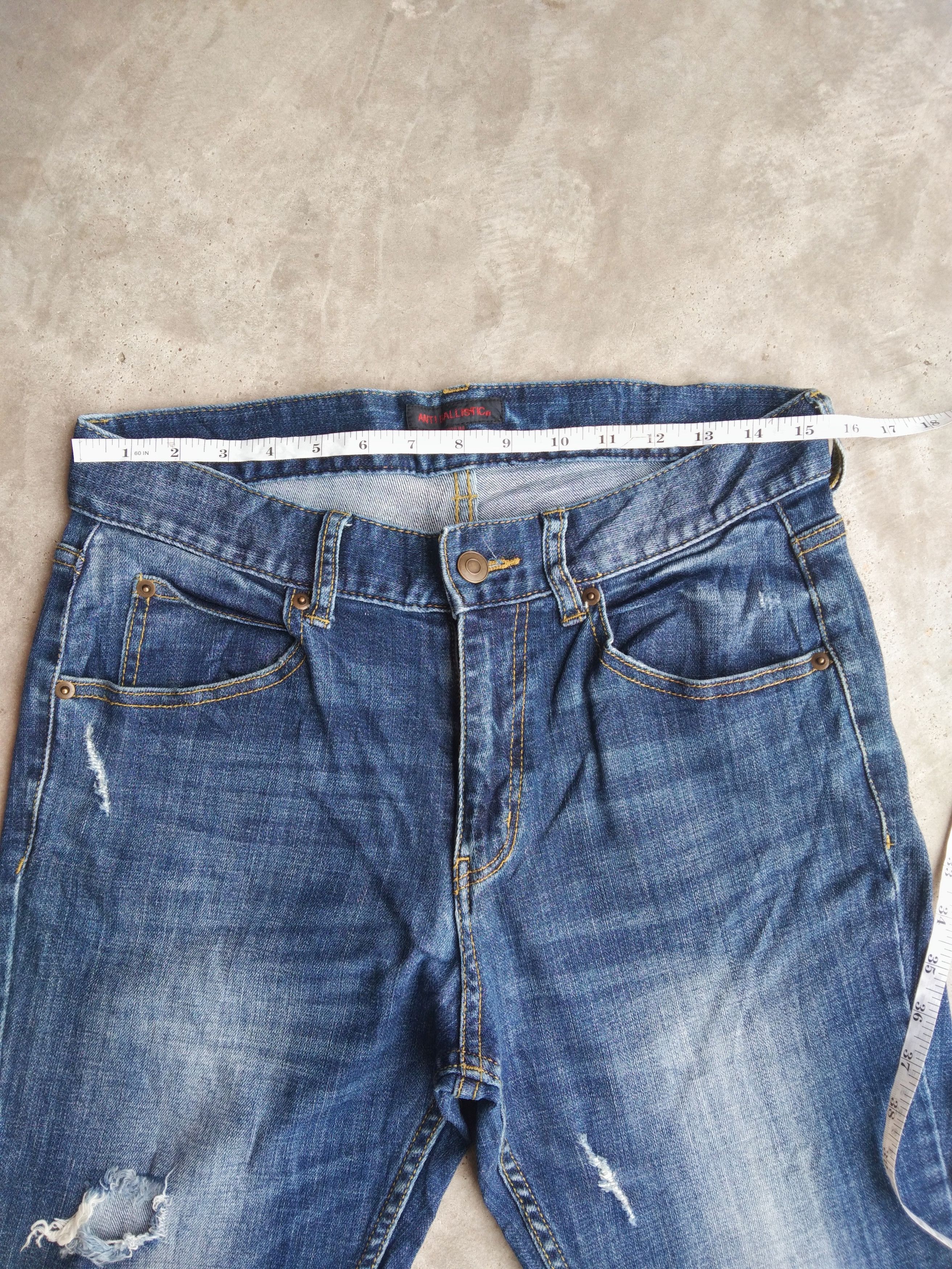 Japanese Brand Vintage Japanese Anti Ballistic Distressed Jeans 30x28 Size US 30 / EU 46 - 4 Thumbnail