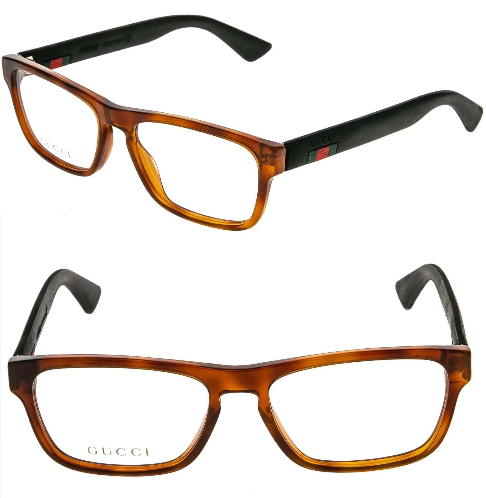 Gucci GUCCI GG0174O 0174 Black STRIPE Eyeglasses Optical Frame 003 Size ONE SIZE - 1 Thumbnail