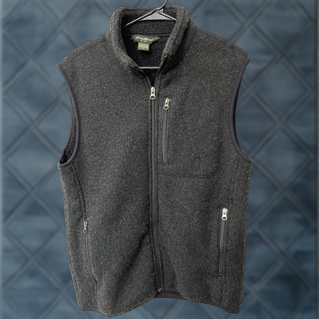 Eddie Bauer Eddie Bauer Vest Mens Small Black Full Zip Sweater Vest Pockets Outdoor Mock Neck Knit Polyester Size US S / EU 44-46 / 1 - 1 Thumbnail
