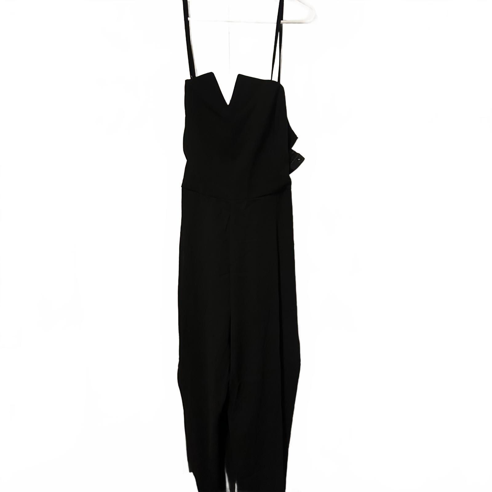 H&M Chic Black Jumpsuit with Straps by H&M Size 42" / US 20 - 1 Thumbnail