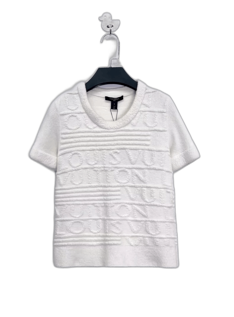 Louis Vuitton Louis Vuitton White Embossed T Shirt | Grailed