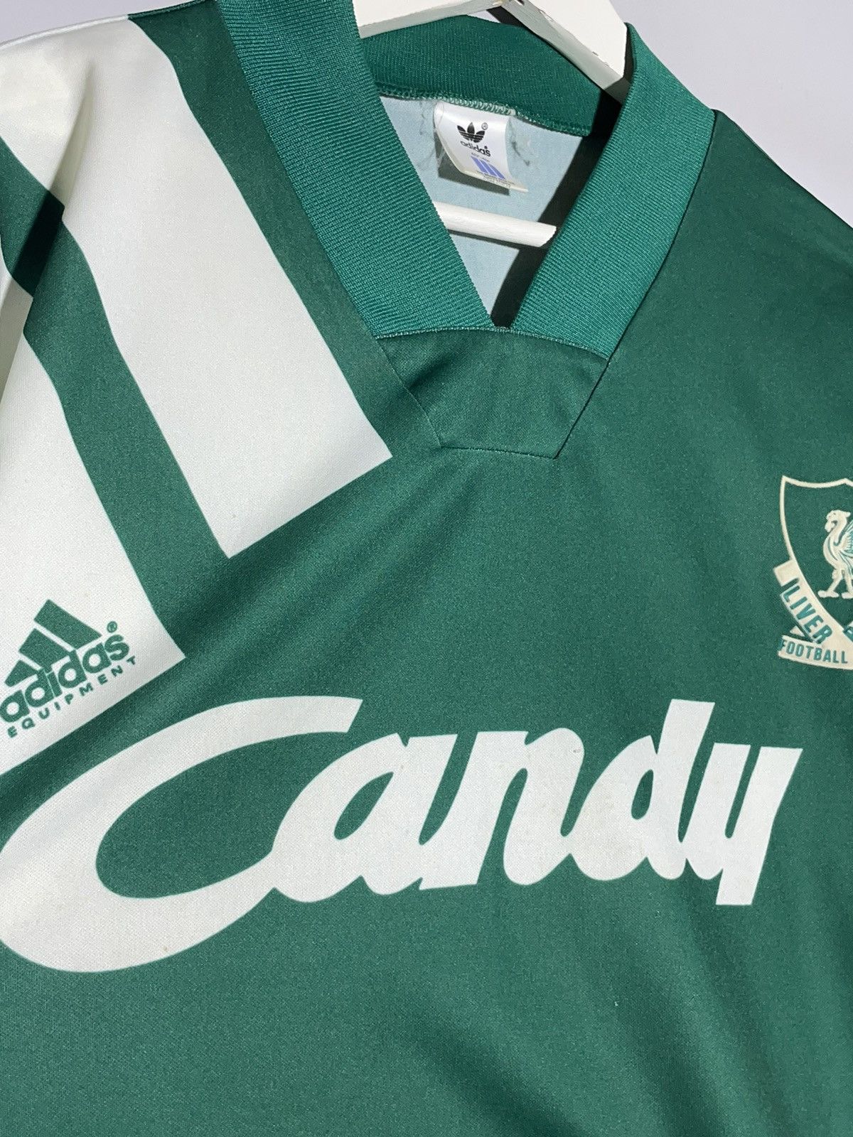Adidas × Vintage Liverpool FC Adidas Equipment 1991/92 Away Football Shirt Size US L / EU 52-54 / 3 - 4 Thumbnail
