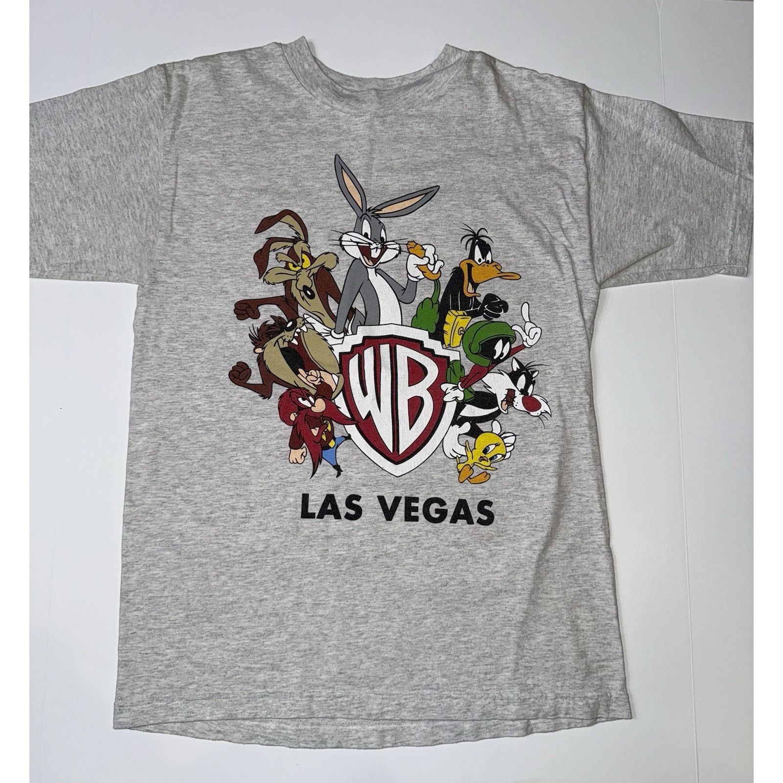 Warner Bros 1995 Warner Bros Looney Tunes Las Vegas USA T-Shirt Grey S Size US S / EU 44-46 / 1 - 1 Thumbnail